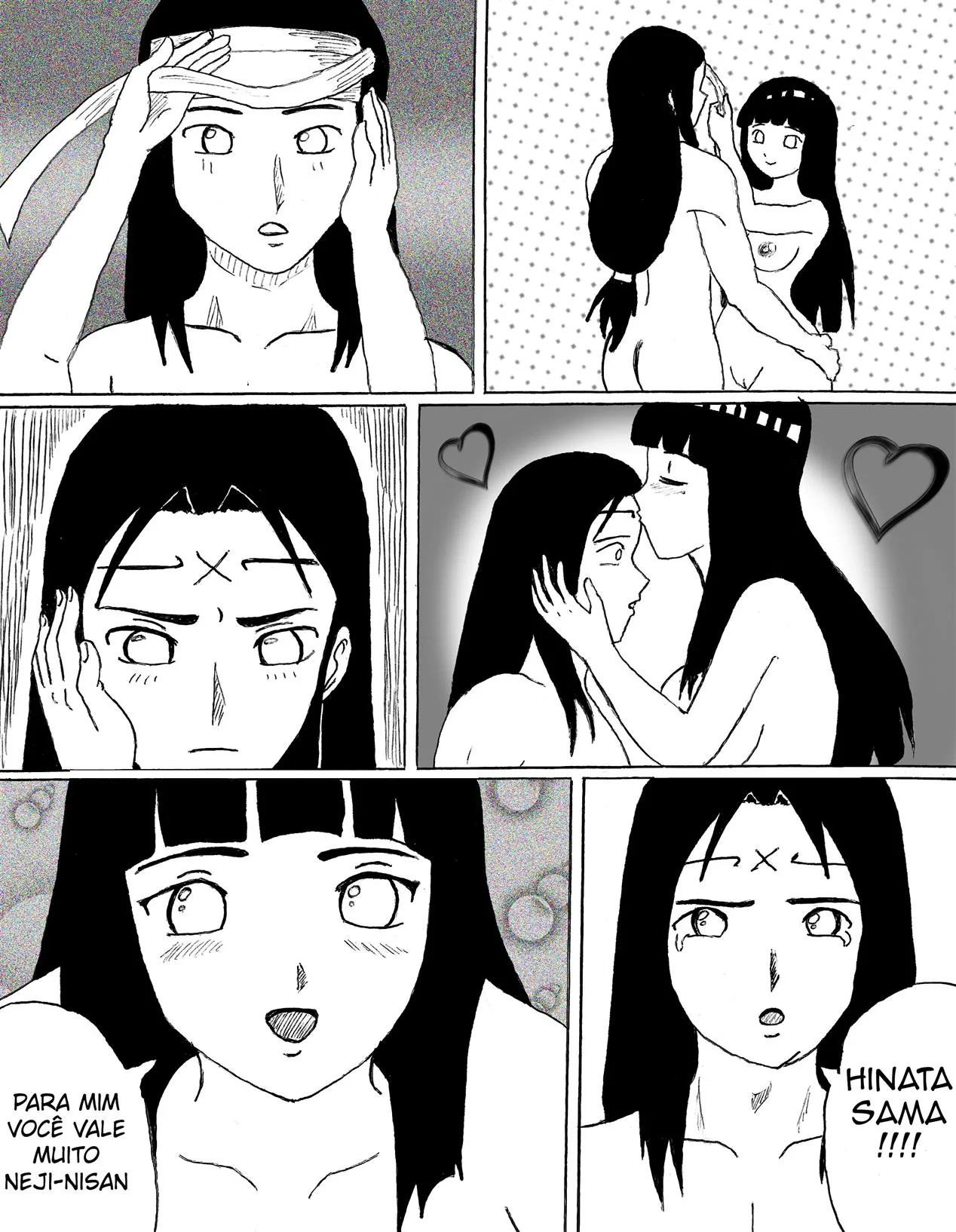Neji se Aproxima da Irmã Piranha em Hentai HQ Brasileiro