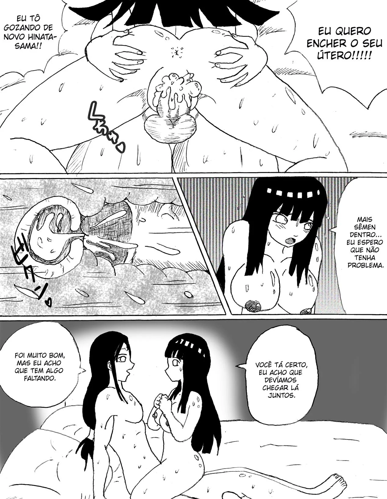 Neji se Aproxima da Irmã Piranha em Hentai HQ Brasileiro