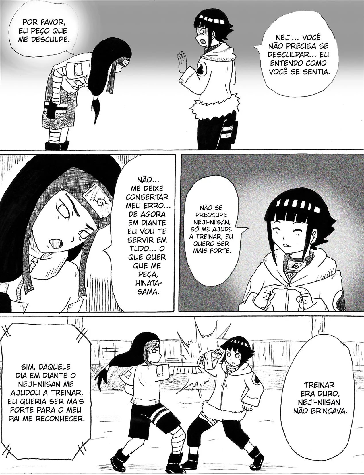 Neji se Aproxima da Irmã Piranha em Hentai HQ Brasileiro