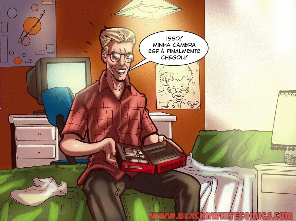 Nerd Safadinho Filma Putaria dos Pais em HQ Brasileiro