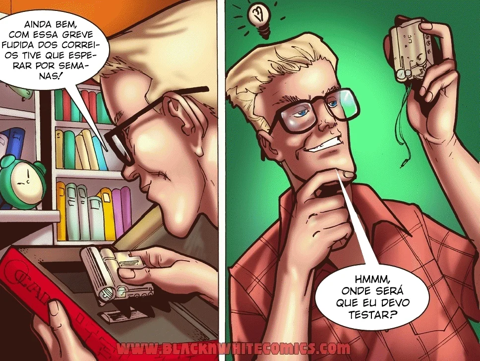 Nerd Safadinho Filma Putaria dos Pais em HQ Brasileiro