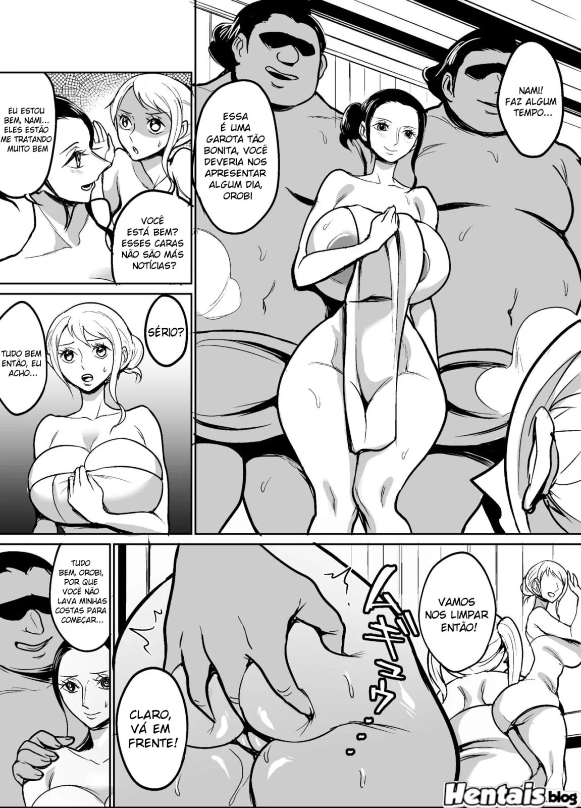 Nico Robin e suas técnicas de sumo vão levar pica dura em Hentai HQ Brasileiro