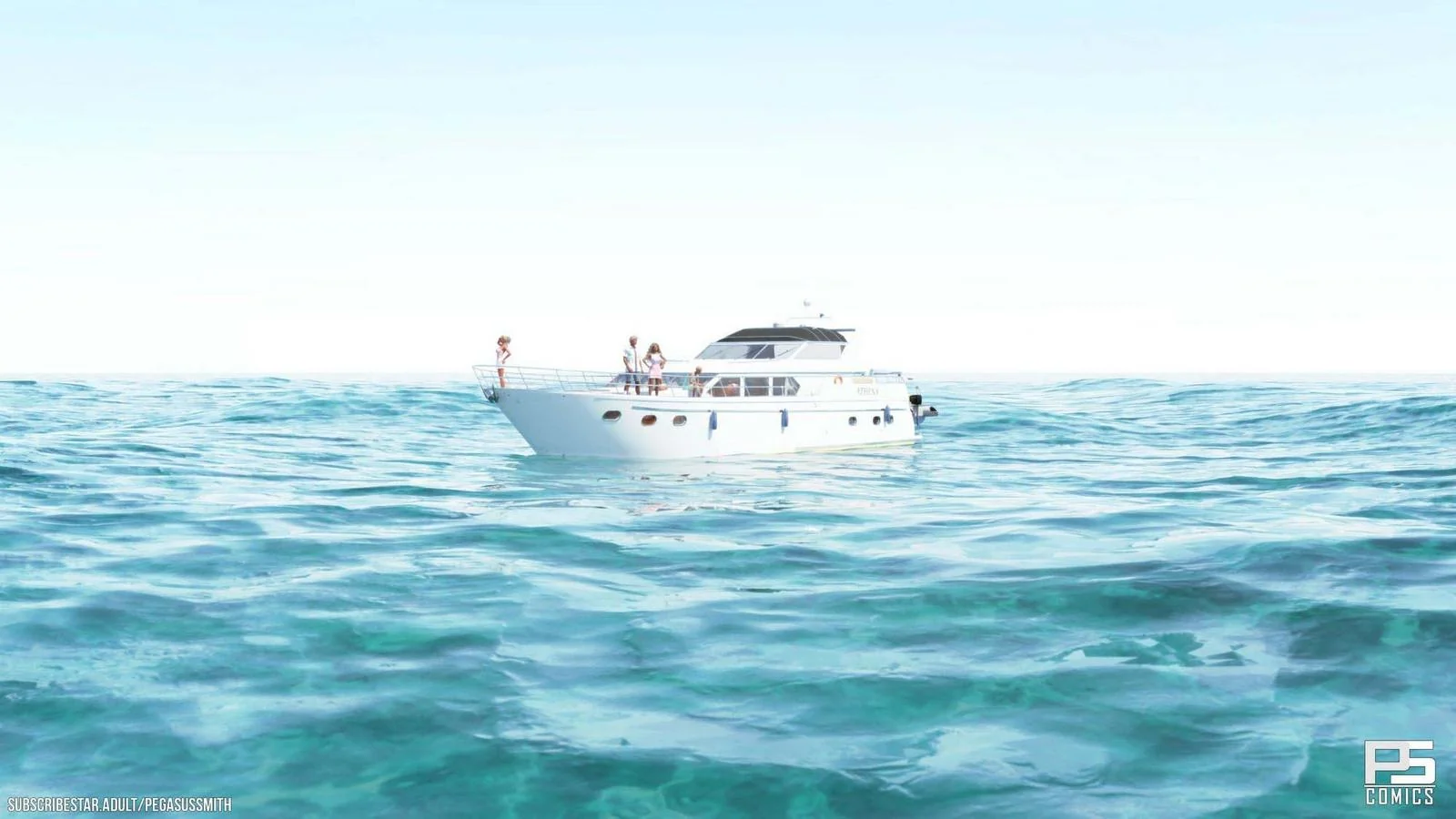 Nudist Resort: Suruba na Ilha da Putaria - Kelly e sua irmã Brandi no meio de muita pica em HQ Brasileiro