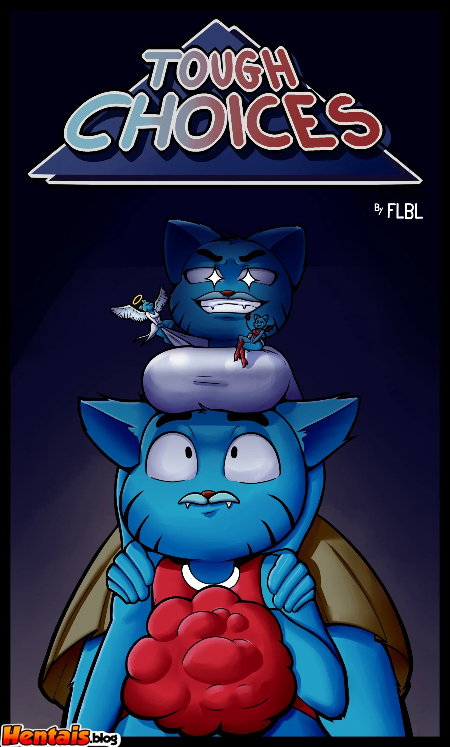 O Incrível Mundo de Gumball: Escolhas Difíceis - Provando Duas Bucetas em Hentai HQ Brasileiro