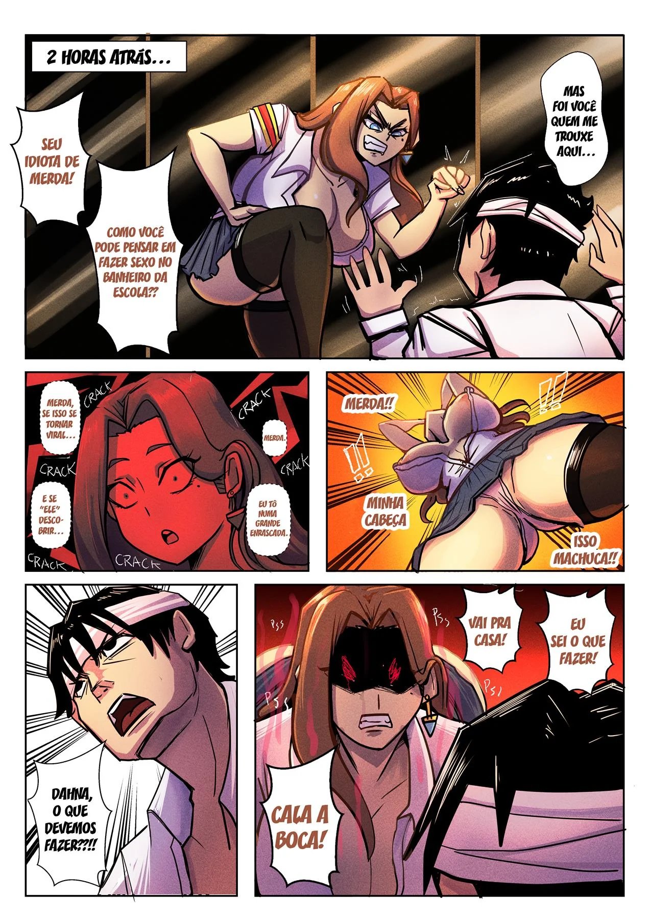 O Nerd Sortudo e a Piranha da Escola - Hentai HQ Brasileiro