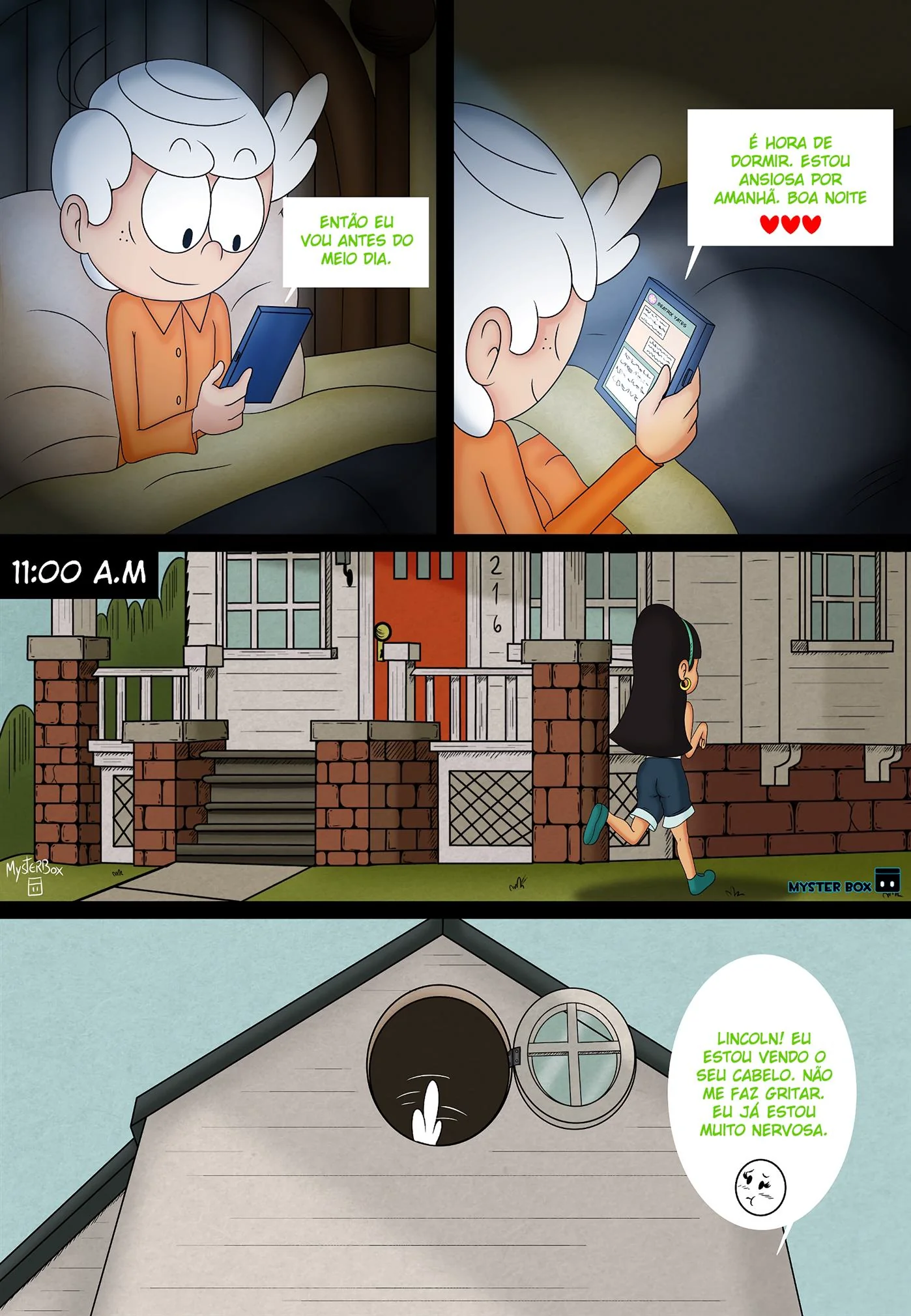 O Vizinho Tarado: Lincoln Comendo a Buceta da Piranha da Vizinha Beatrix The Loud House Porno em HQ Brasileiro