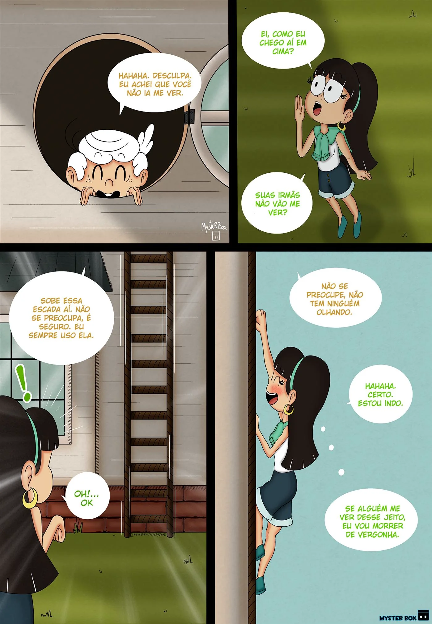 O Vizinho Tarado: Lincoln Comendo a Buceta da Piranha da Vizinha Beatrix The Loud House Porno em HQ Brasileiro