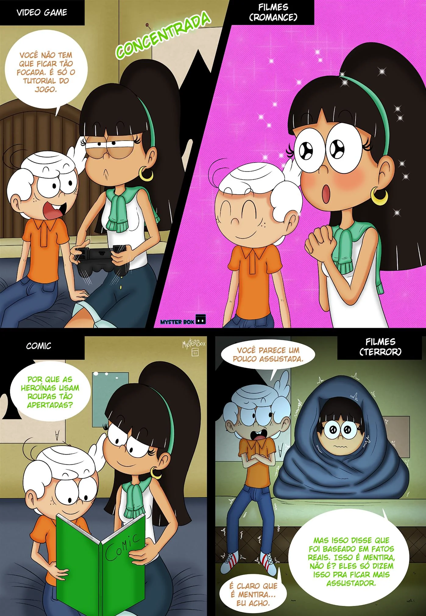 O Vizinho Tarado: Lincoln Comendo a Buceta da Piranha da Vizinha Beatrix The Loud House Porno em HQ Brasileiro