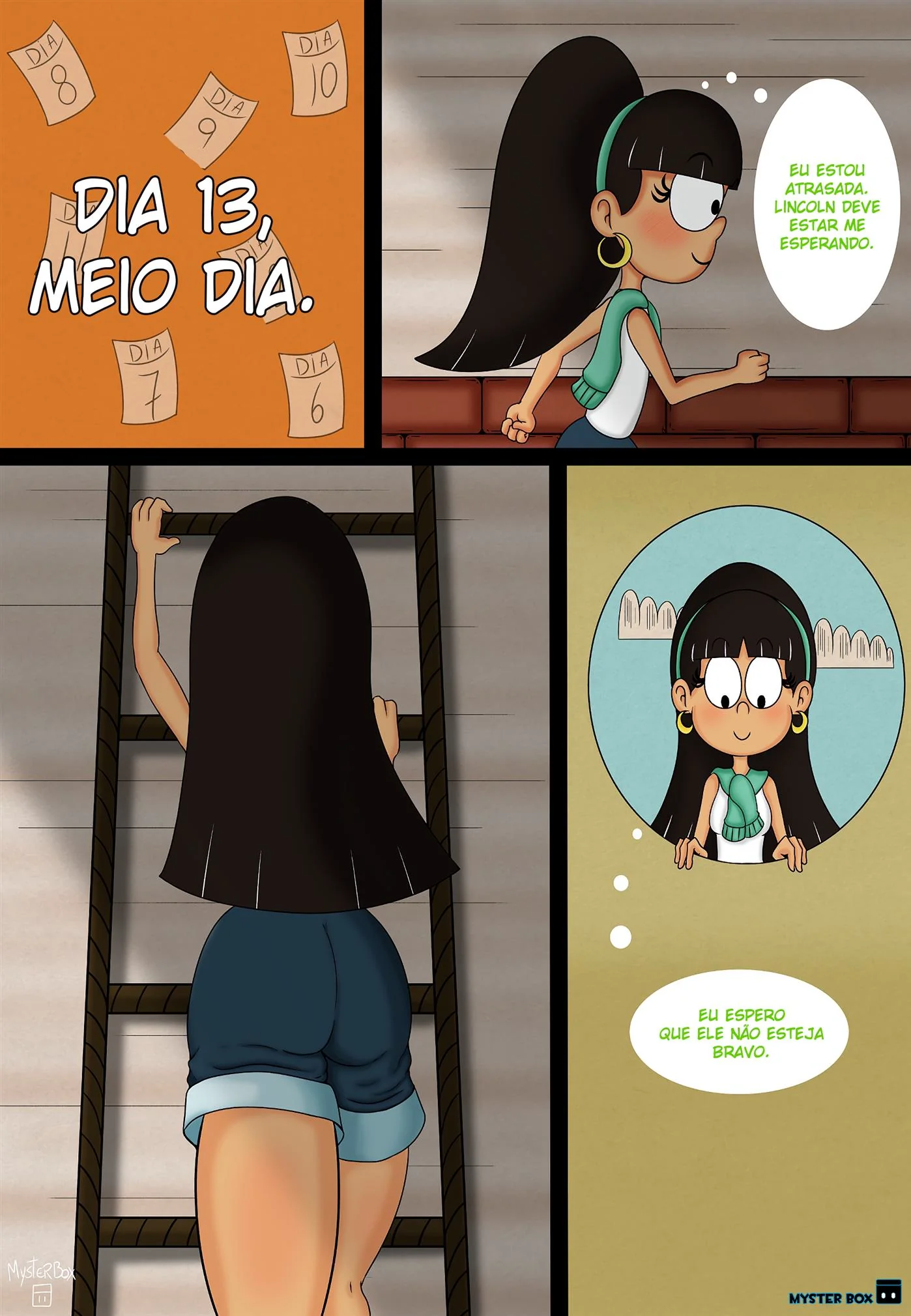 O Vizinho Tarado: Lincoln Comendo a Buceta da Piranha da Vizinha Beatrix The Loud House Porno em HQ Brasileiro