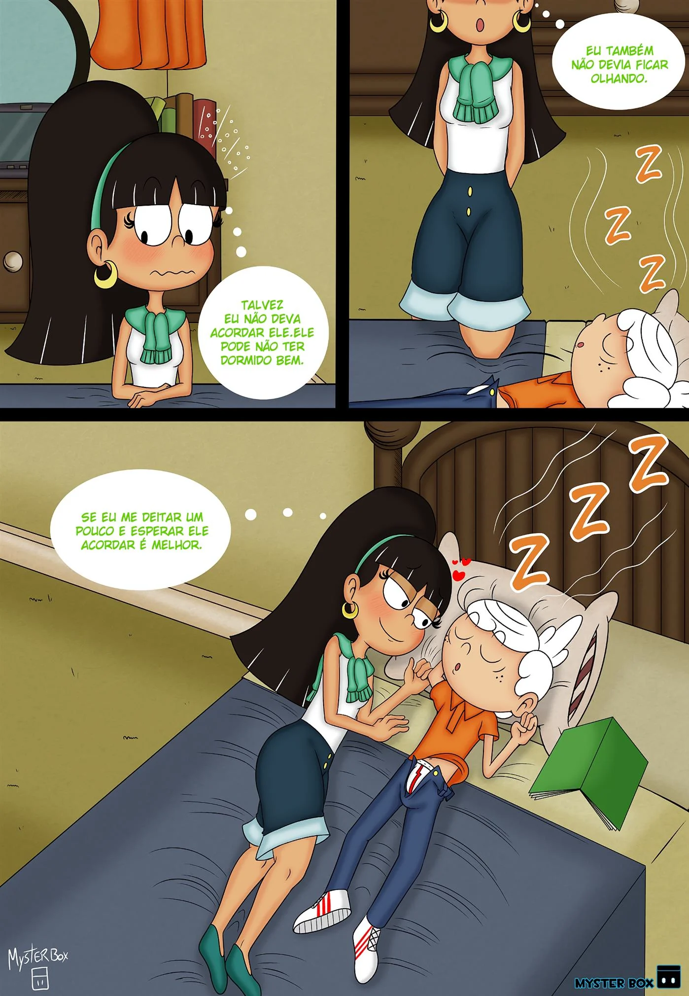 O Vizinho Tarado: Lincoln Comendo a Buceta da Piranha da Vizinha Beatrix The Loud House Porno em HQ Brasileiro