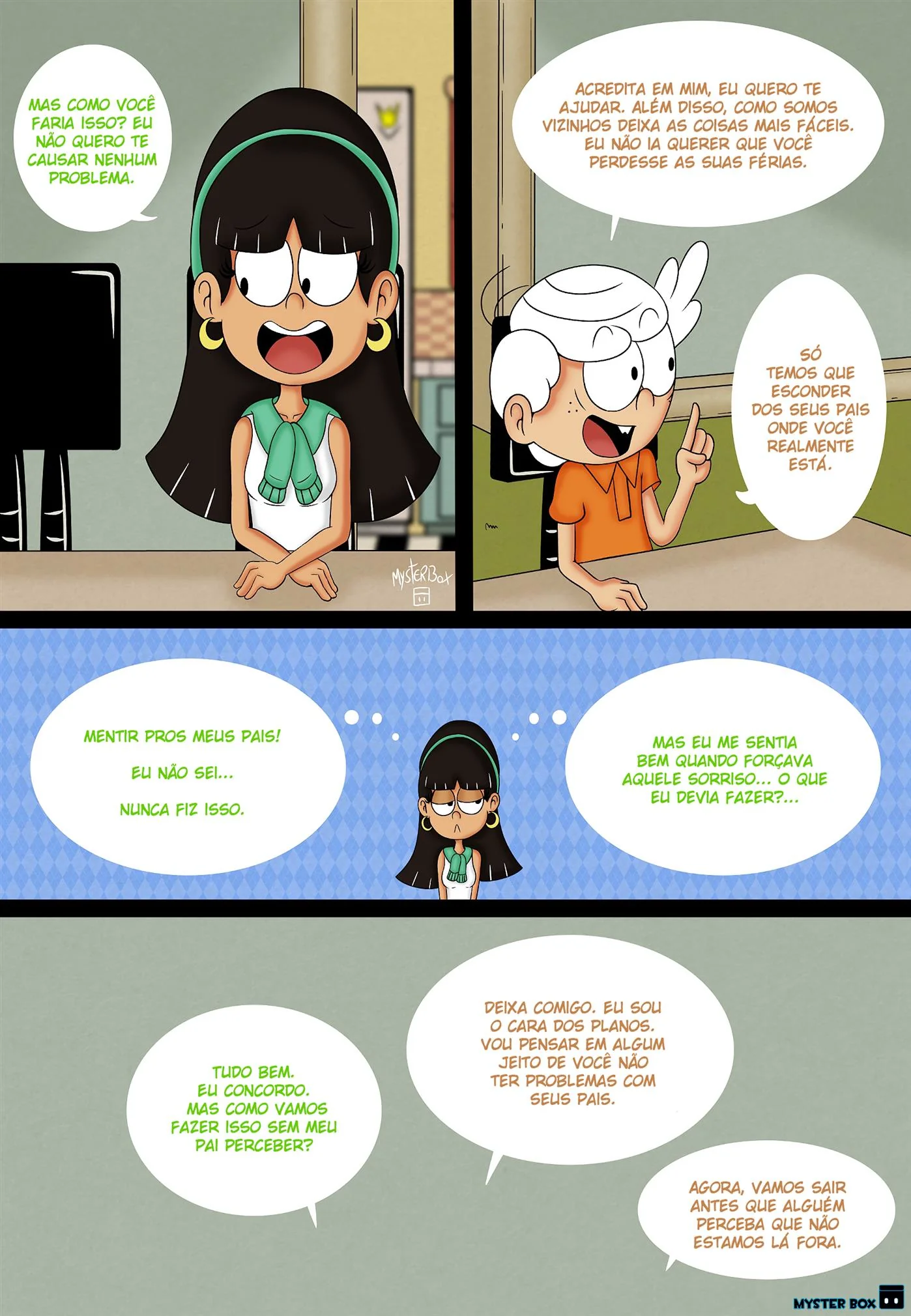 O Vizinho Tarado: Lincoln Comendo a Buceta da Piranha da Vizinha Beatrix The Loud House Porno em HQ Brasileiro