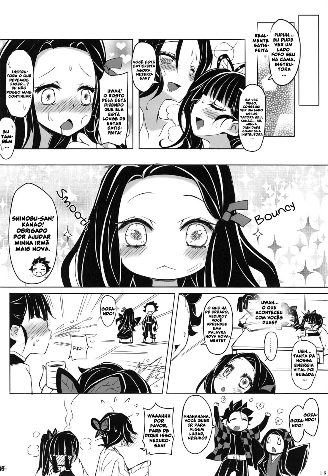 Orgia entre Kimetsu no Yaiba: Kanao Tsuyuri Nezuko Kamado Shinobu Kochou em Hentai HQ Brasileiro
