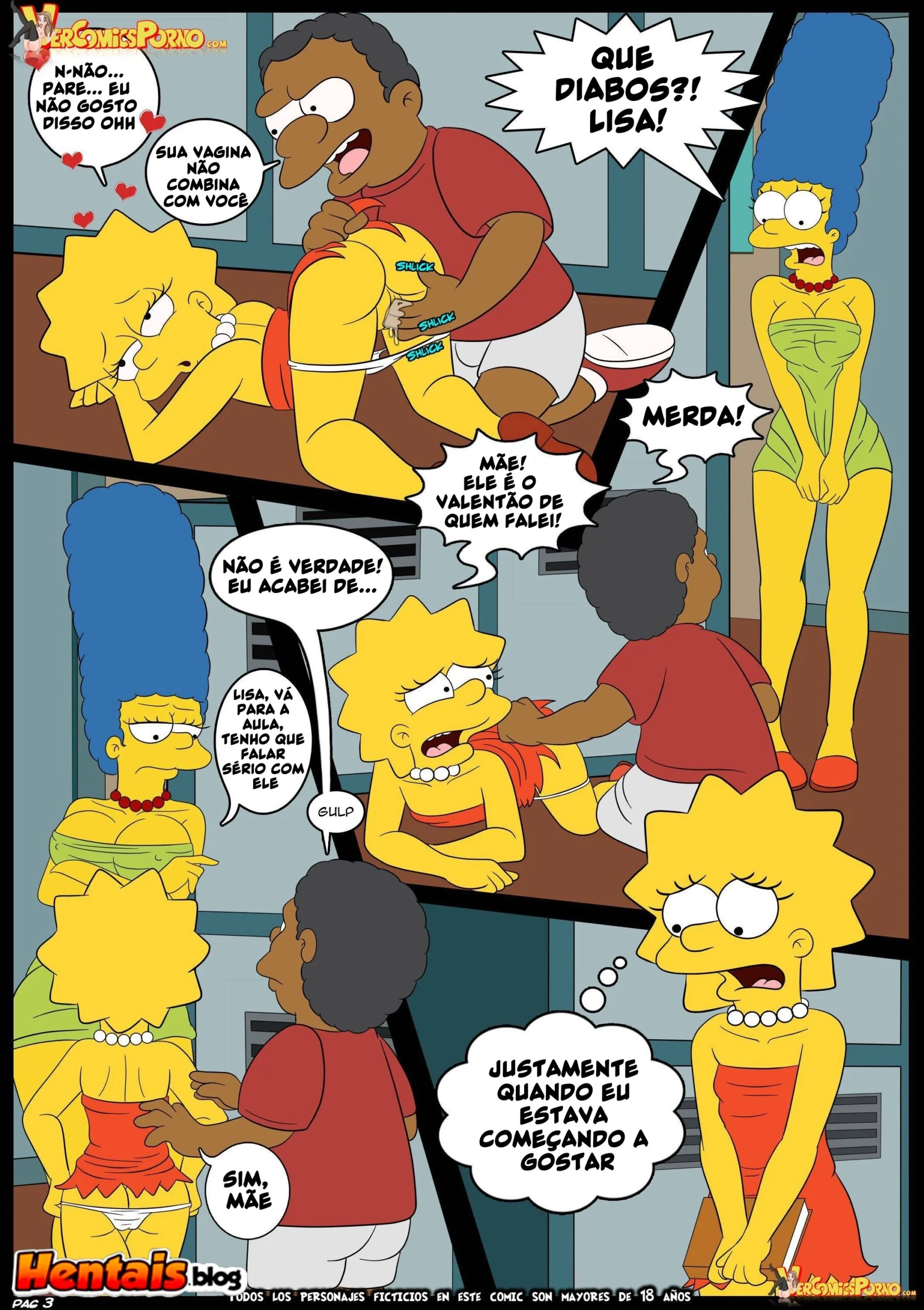 Os Simpsons: Ensaios do Valentão com Marge em Hentai HQ Os Simpsons: Ensaios do Valentão com Marge em Hentai HQ