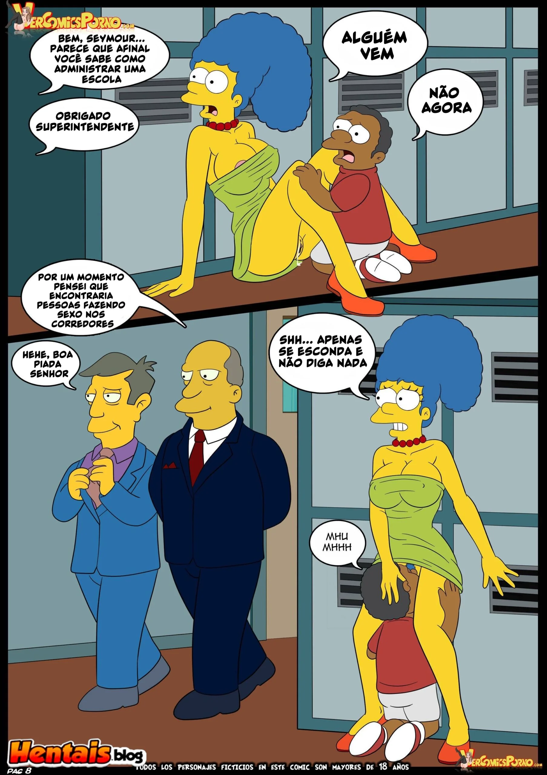 Os Simpsons: Ensaios do Valentão com Marge em Hentai HQ