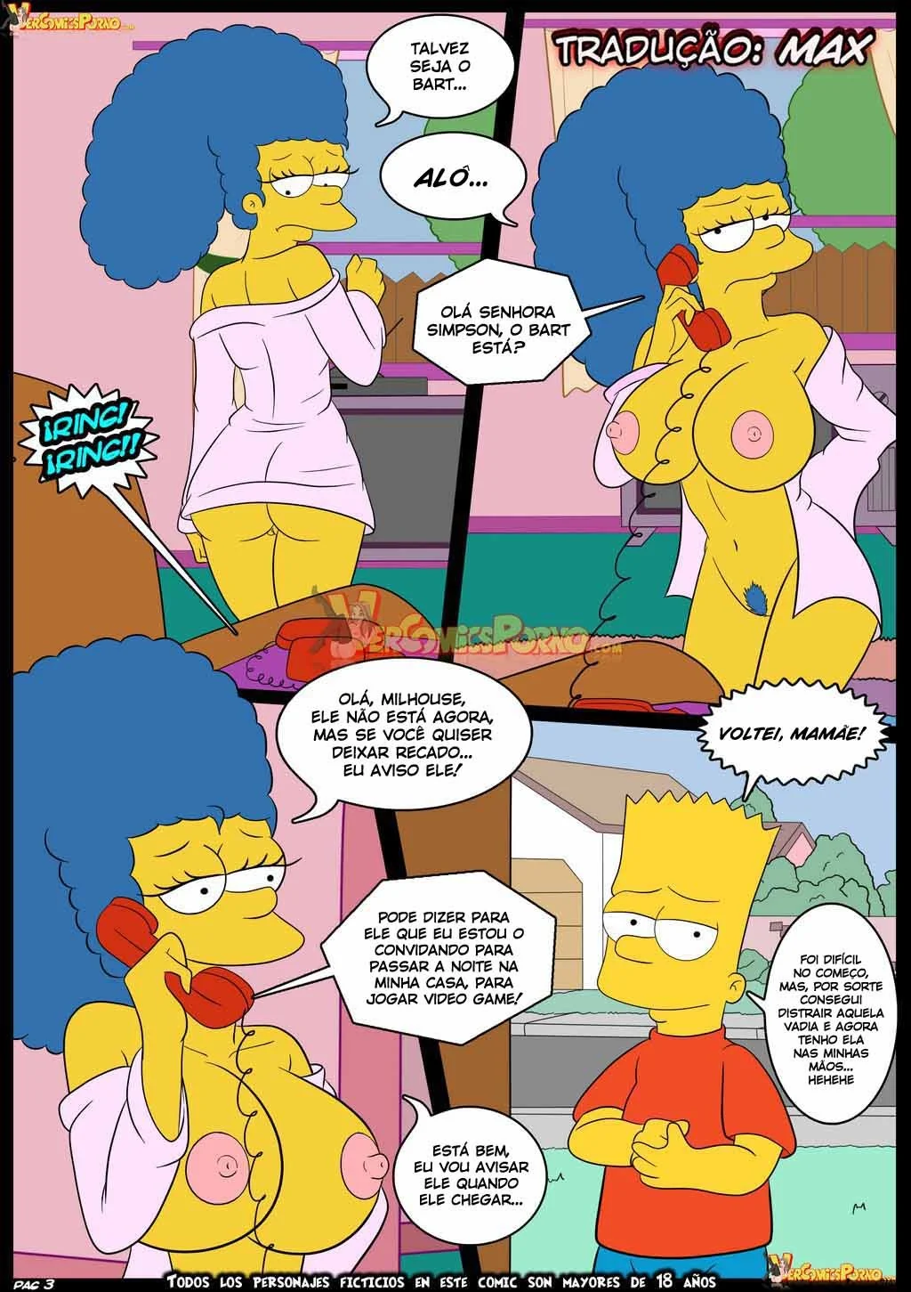 Os Simpsons Hentai: Velhos Costumes VL.06 - Muita Buceta e Pica em Família Safada! Em HQ Brasileiro