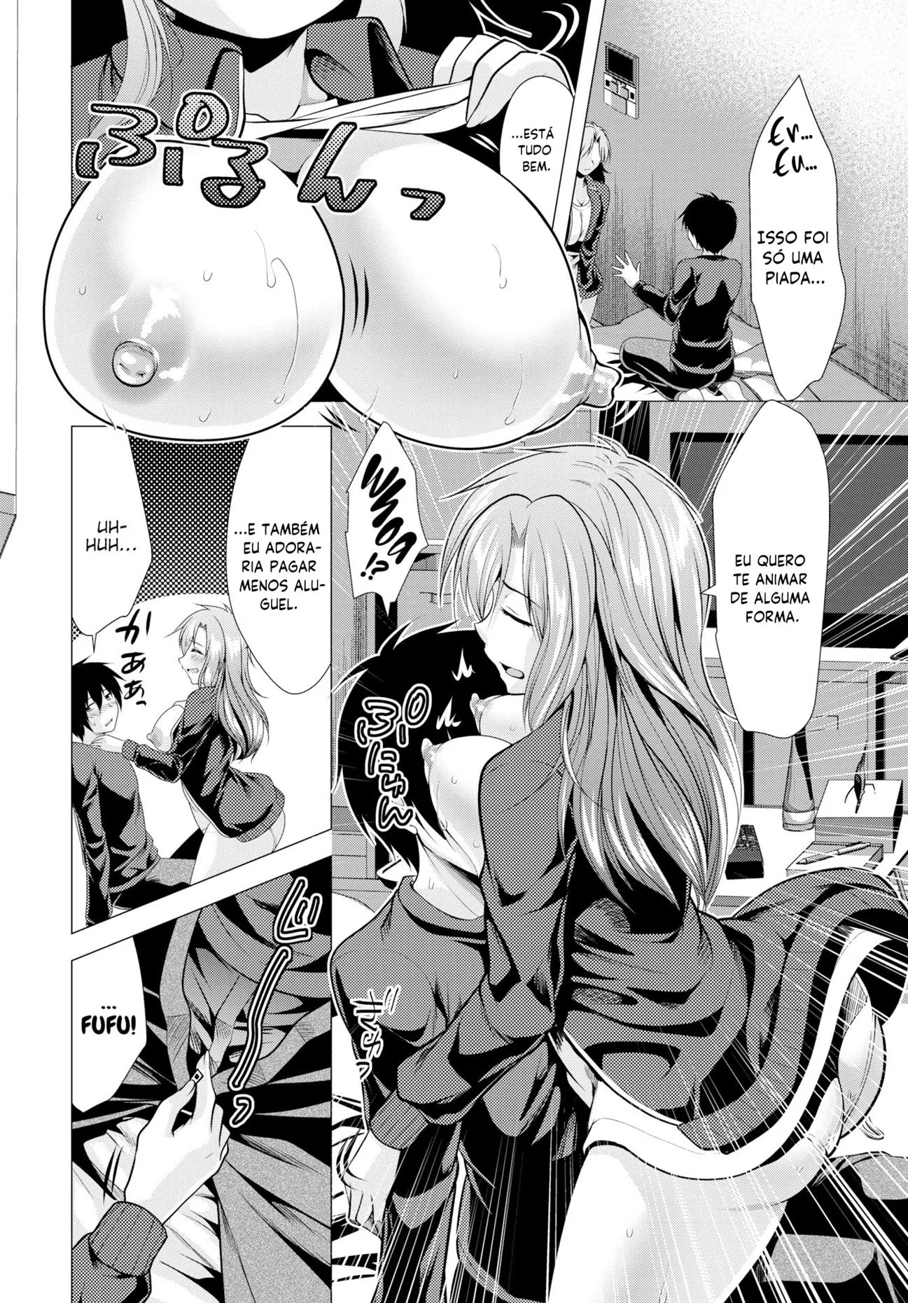 Pagando o aluguel com sexo: Piranha safada fode gostoso em HQ Brasileiro