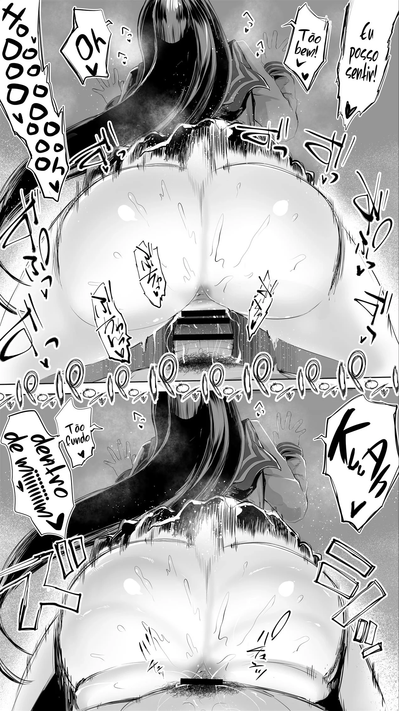 Pai de Família Tarado: Dando um Trato na Colegial Mei em Hentai HQ Brasileiro!