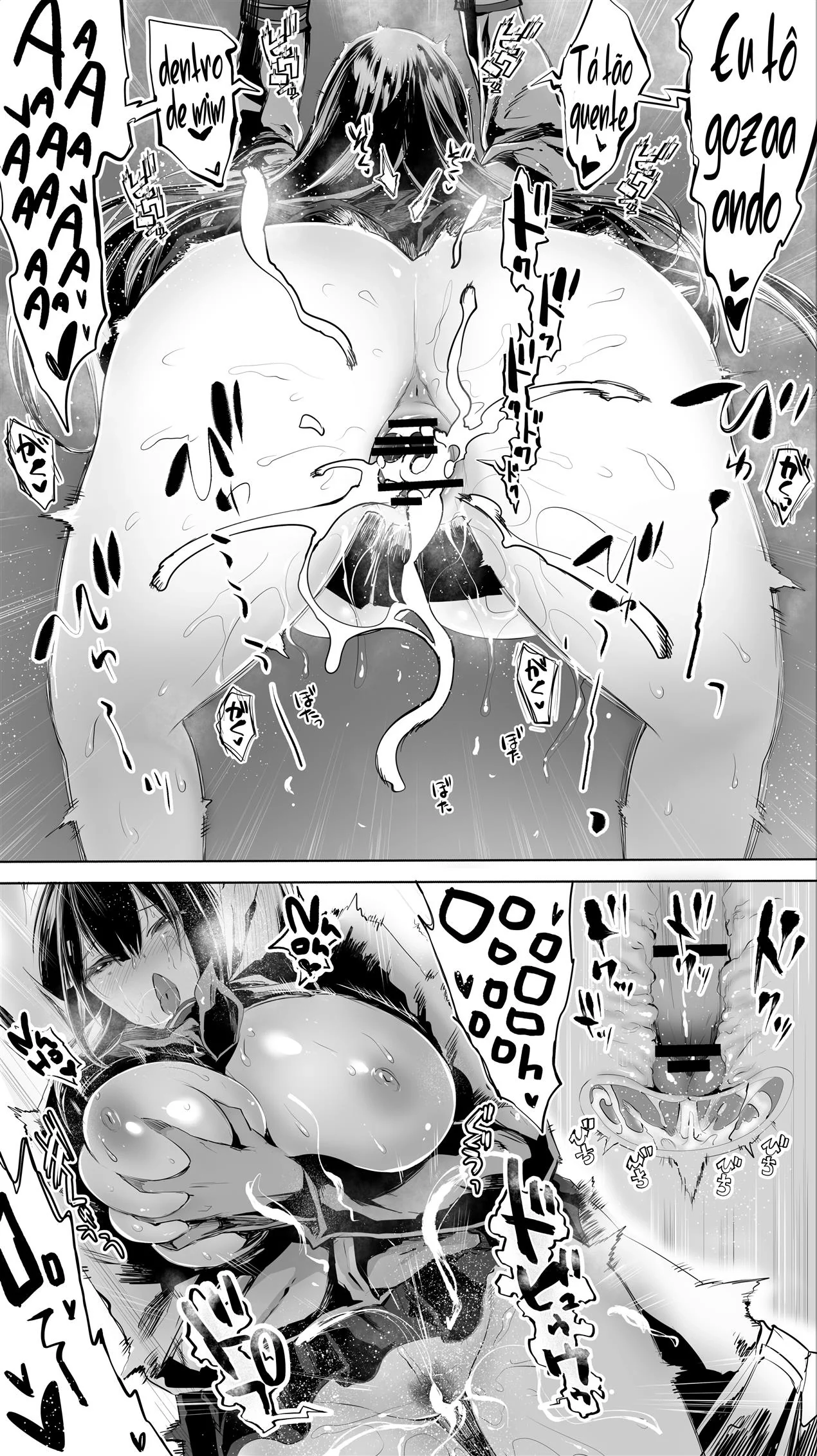 Pai de Família Tarado: Dando um Trato na Colegial Mei em Hentai HQ Brasileiro!