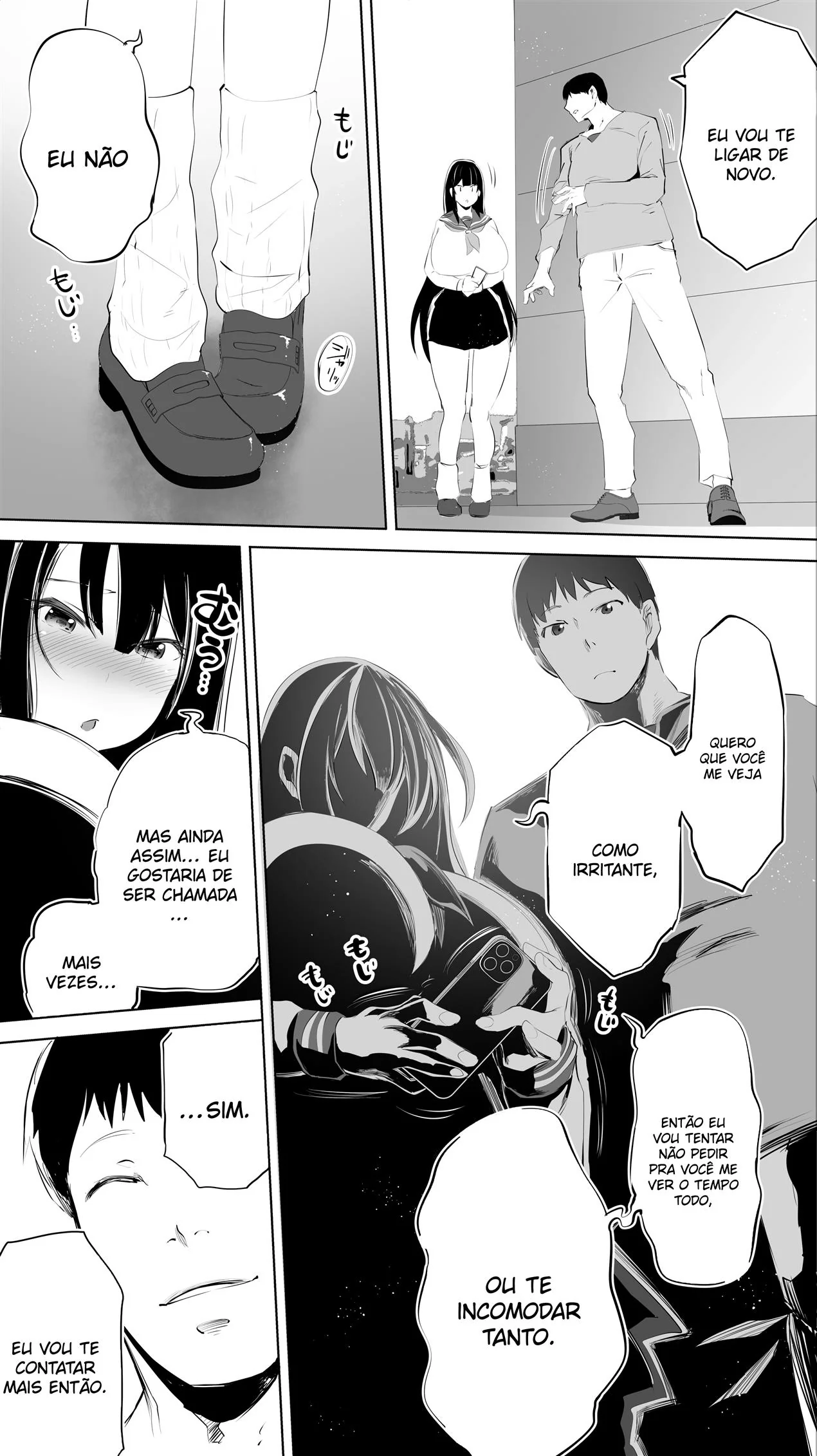 Pai de Família Tarado: Dando um Trato na Colegial Mei em Hentai HQ Brasileiro!