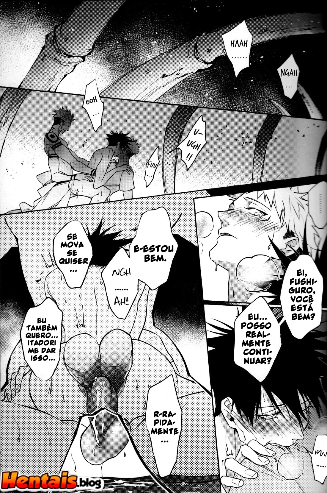 Pernoite em Xião Xing - Sexo Anal e Putaria com Yuuji, Megumi e Sukuna em Hentai HQ Brasileiro!