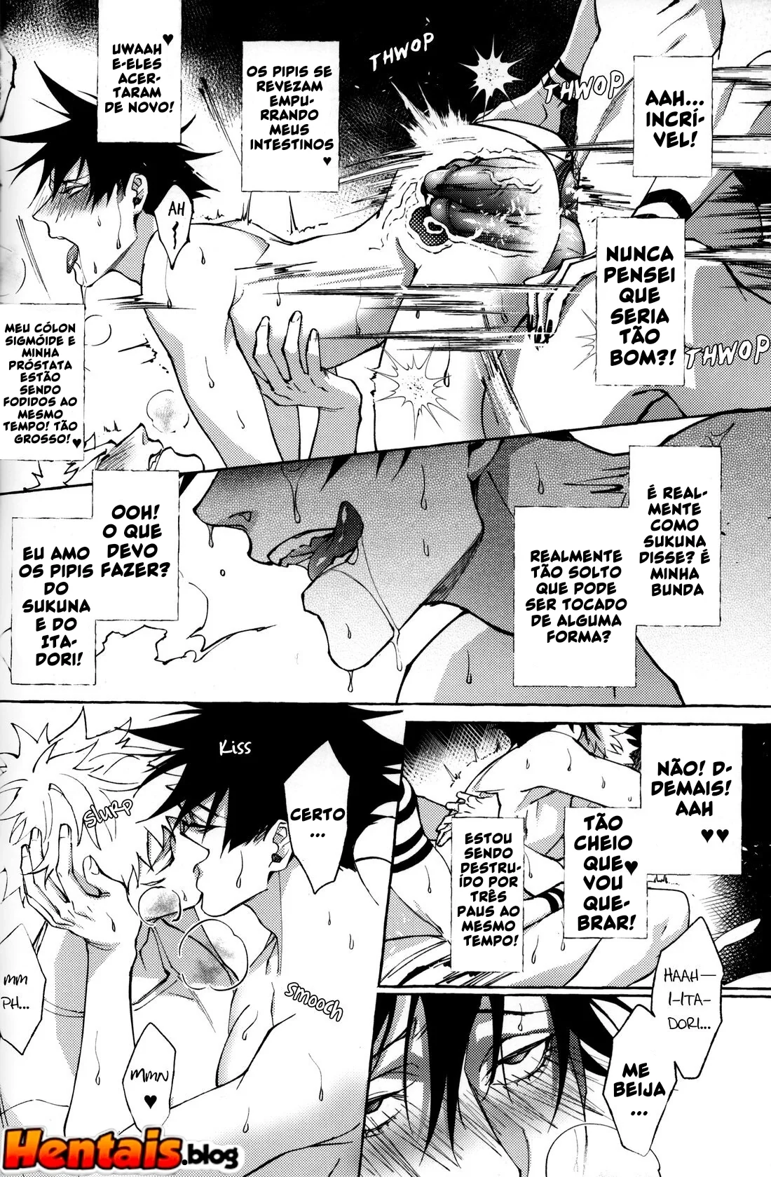 Pernoite em Xião Xing - Sexo Anal e Putaria com Yuuji, Megumi e Sukuna em Hentai HQ Brasileiro!