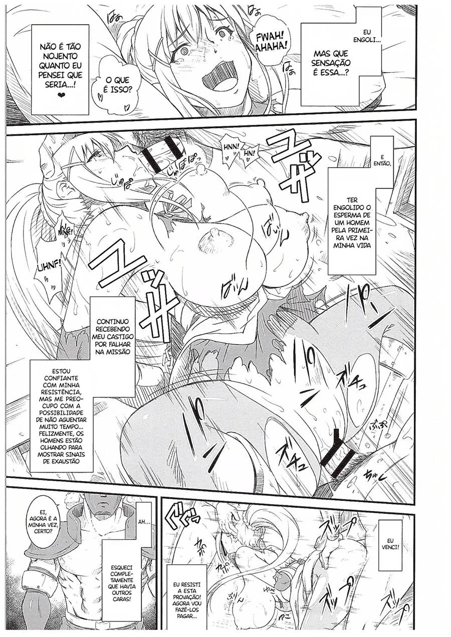 Piranha do KonoSuba Hentai é Punida com Rola de Todos os Membros do Grupo - Hentai HQ Brasileiro