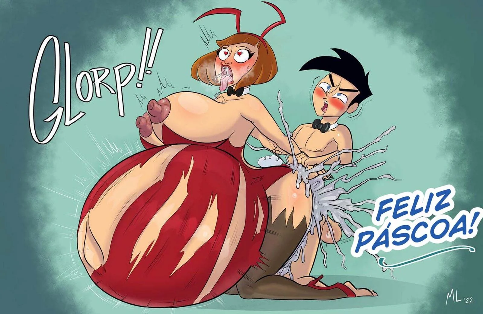 Piranha esquece presente da mamãe e acaba levando piroca na cozinha - Hentai HQ Brasileiro