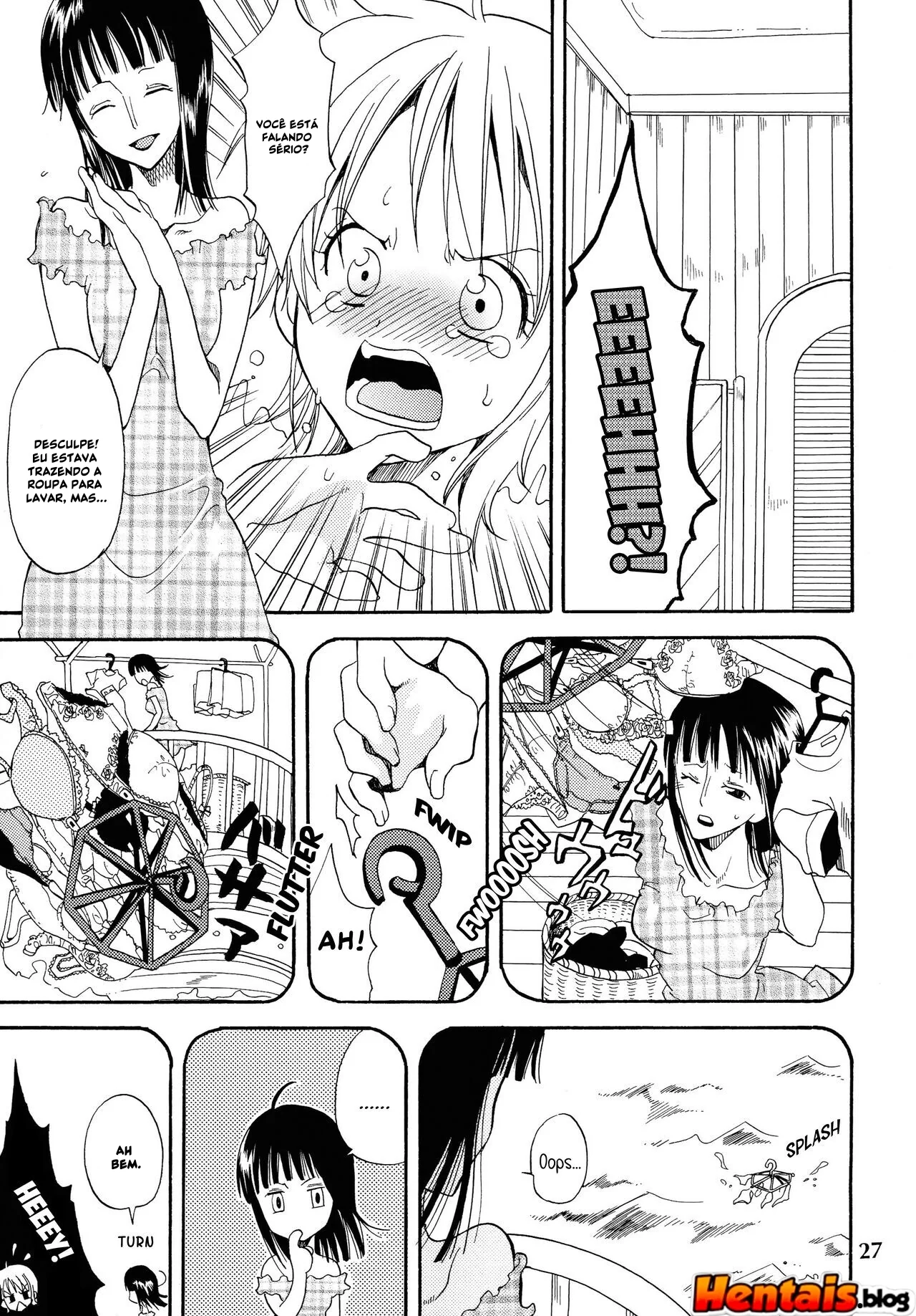 Piranha Nami no Soco de Felicidade 6 - Exploração de buceta em hentai HQ