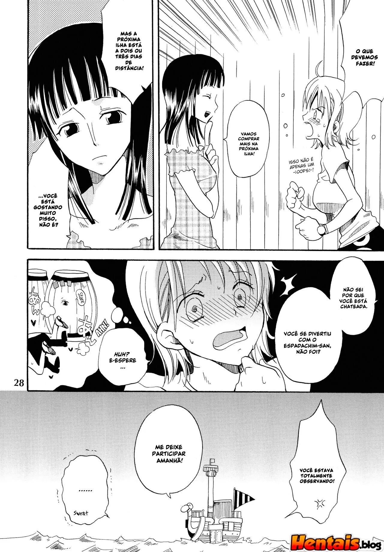 Piranha Nami no Soco de Felicidade 6 - Exploração de buceta em hentai HQ