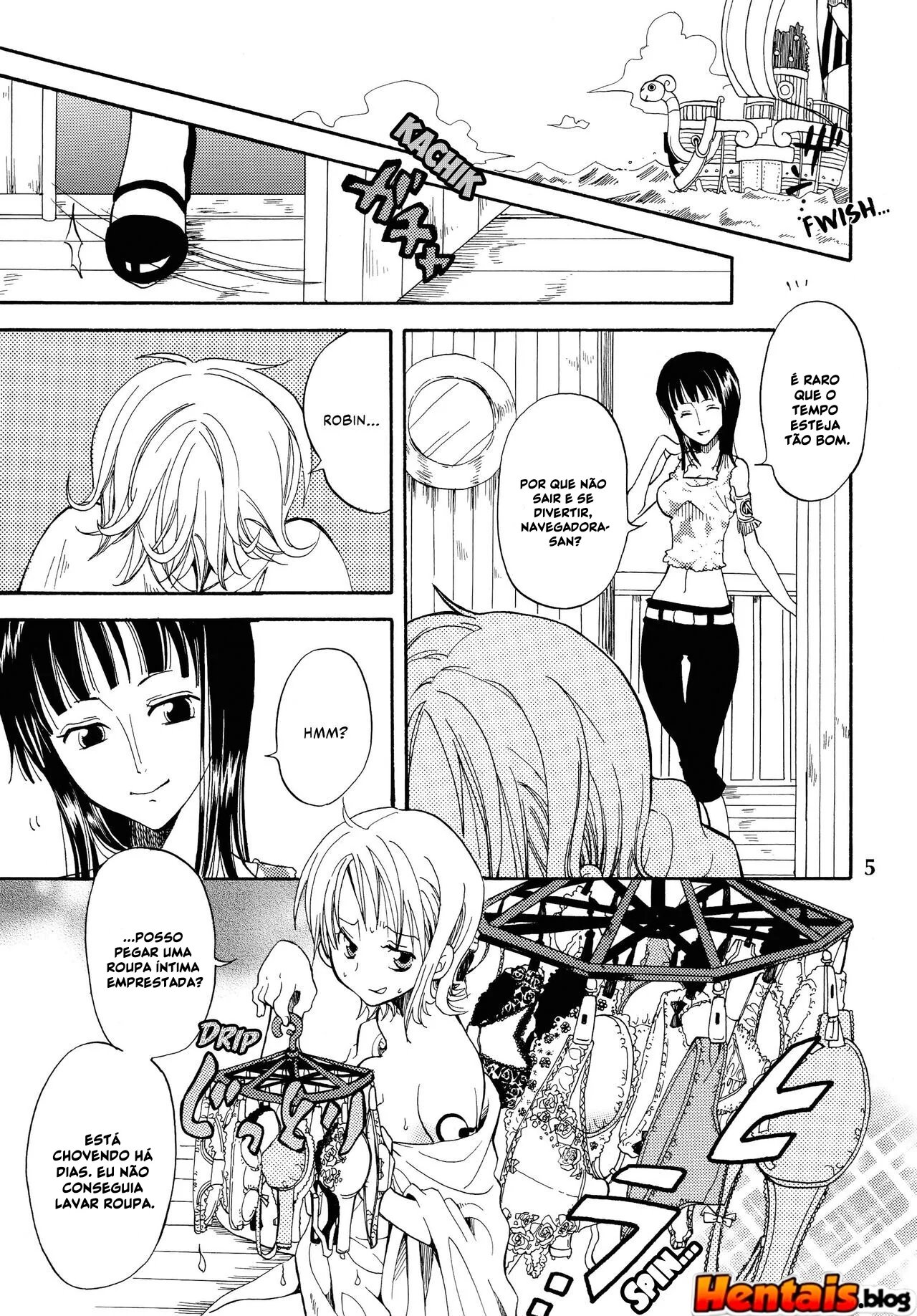 Piranha Nami no Soco de Felicidade 6 - Exploração de buceta em hentai HQ