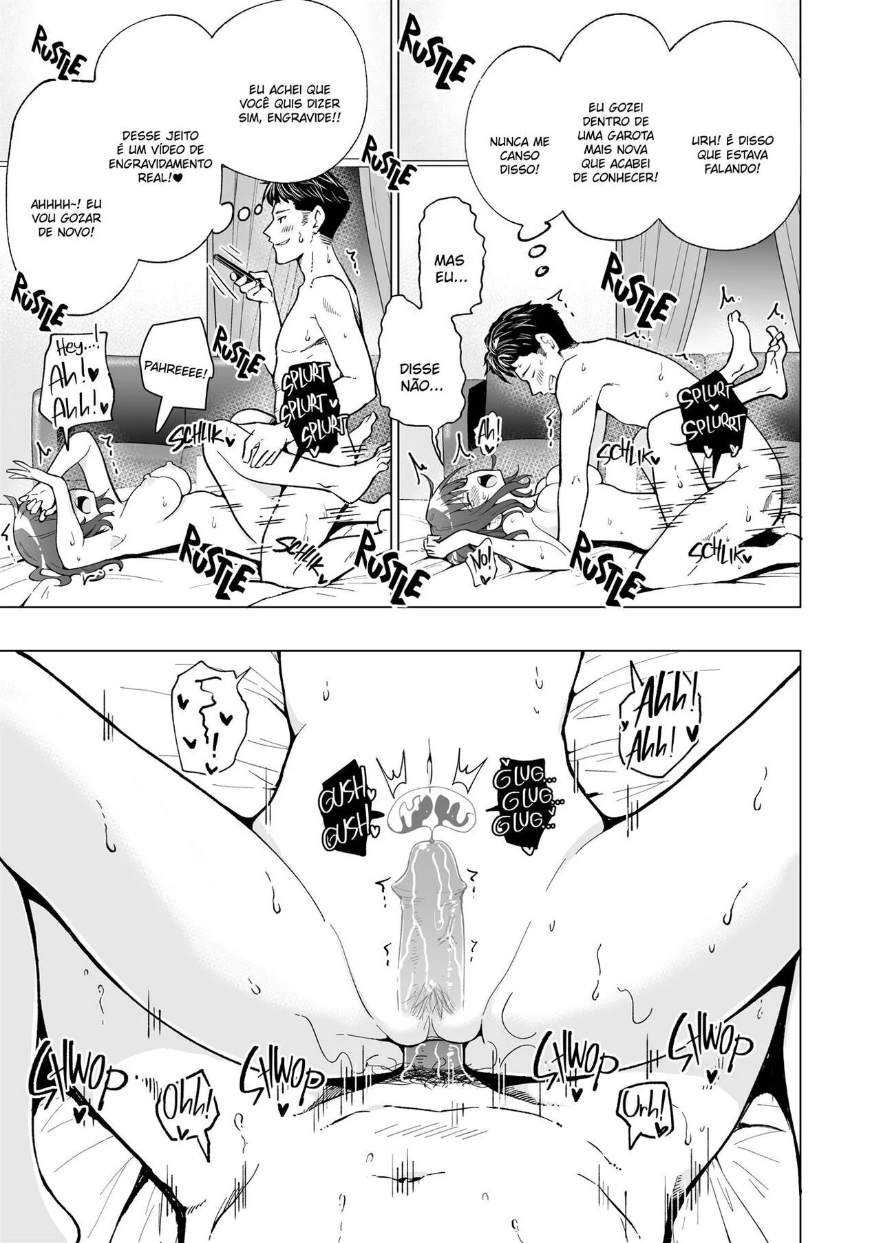 Piranha Novinha da Faculdade Dando a Buceta Para Velhos Ricos Em Hentai HQ Brasileiro