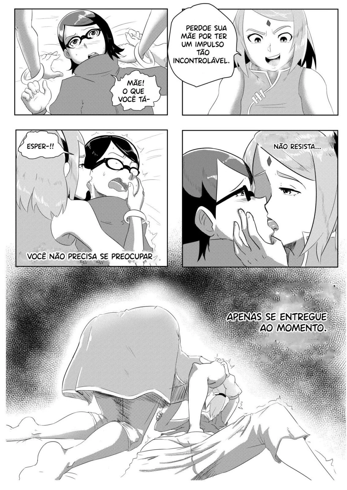 Piranha Sakura Recorre à Sua Filha para Satisfazer seus Desejos Proibidos em Hentai Incesto HQ Brasileiro