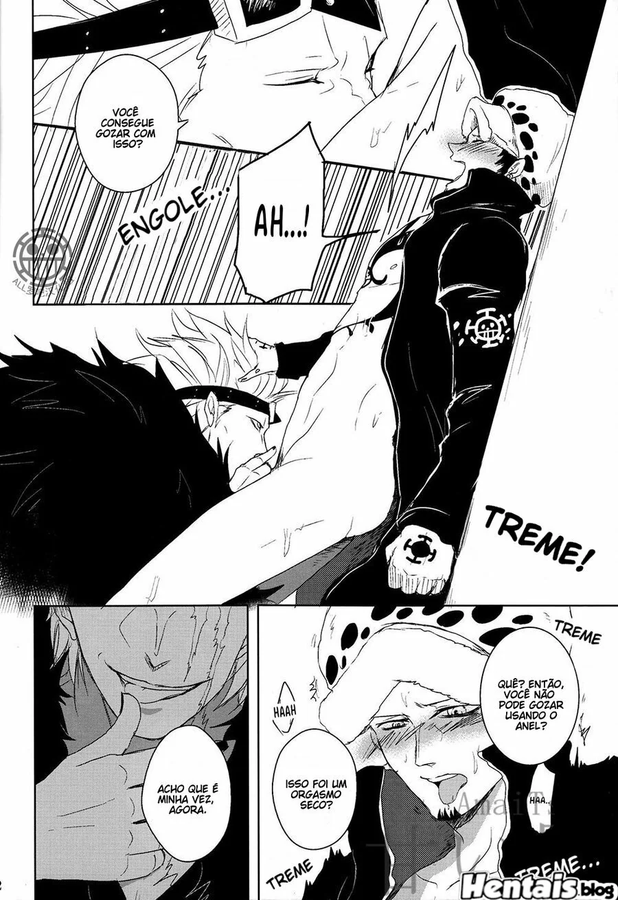 Piranhas da One Piece: Duelo de Pirocas entre Trafalgar Law e Eustass Kid em Hentai Gay HQ Brasileiro