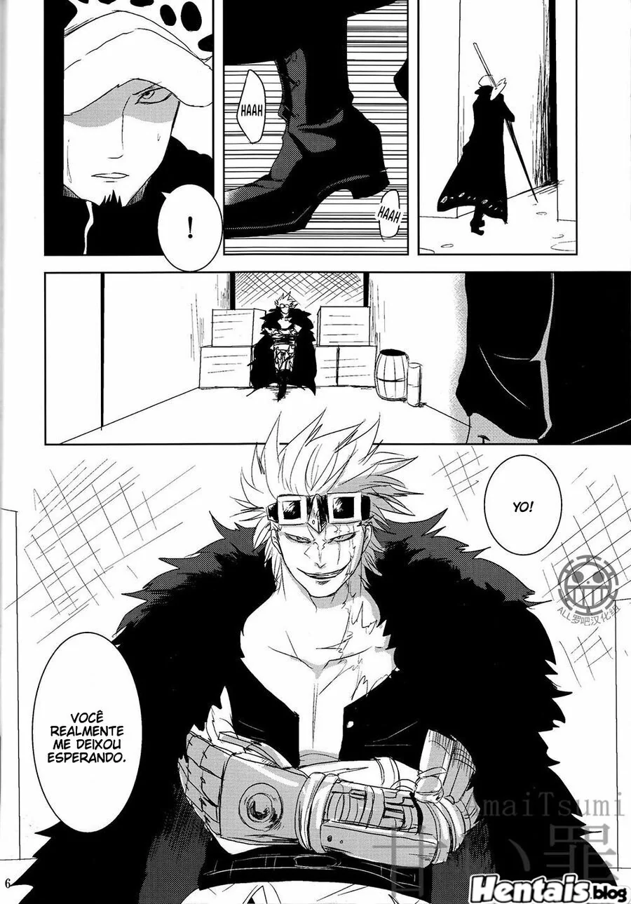 Piranhas da One Piece: Duelo de Pirocas entre Trafalgar Law e Eustass Kid em Hentai Gay HQ Brasileiro