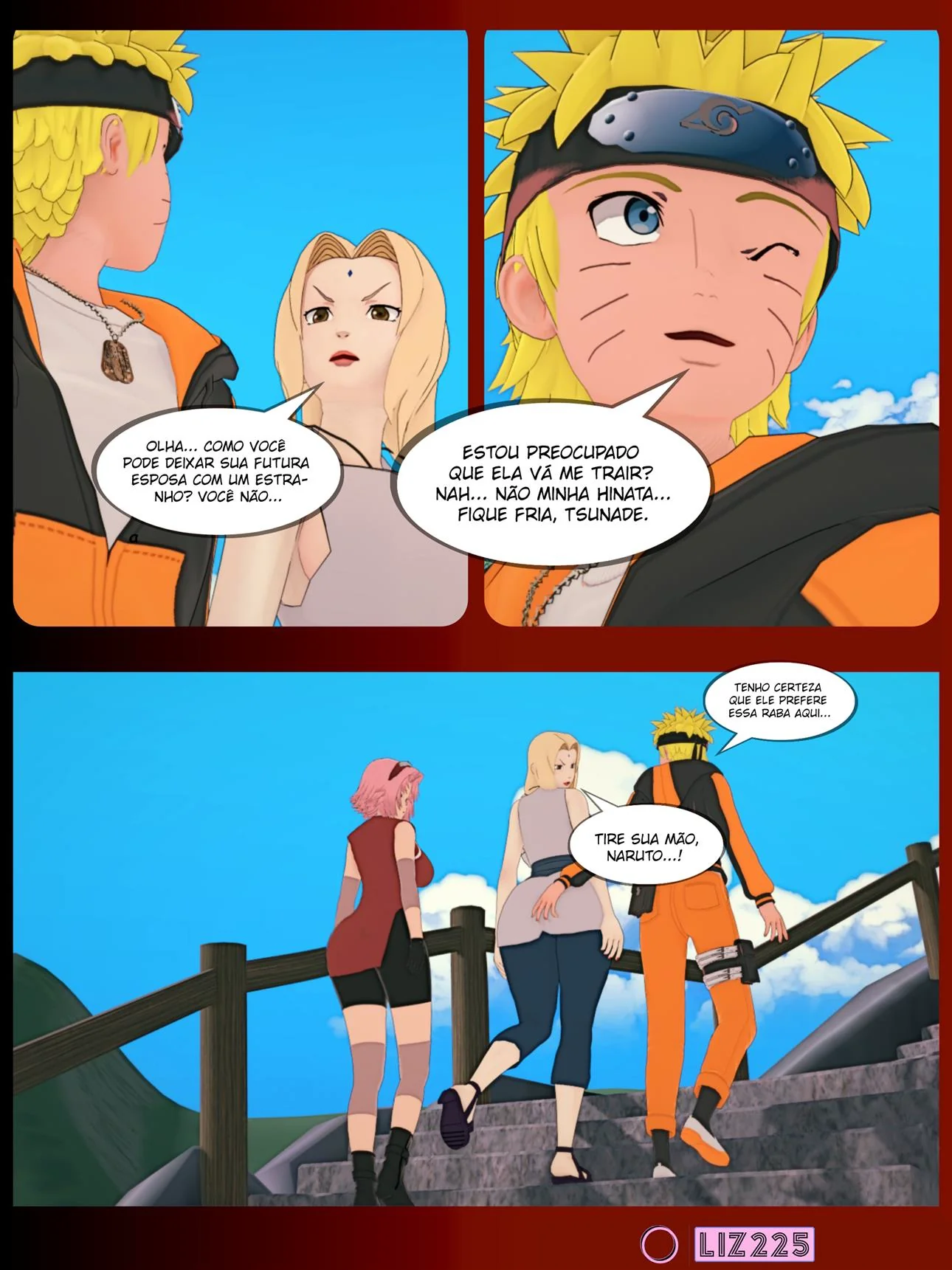 Piranhas de Konoha: Fim de Semana Tarado na Pousada do Velho Safado" em Anime Hentai HQ Brasileiro