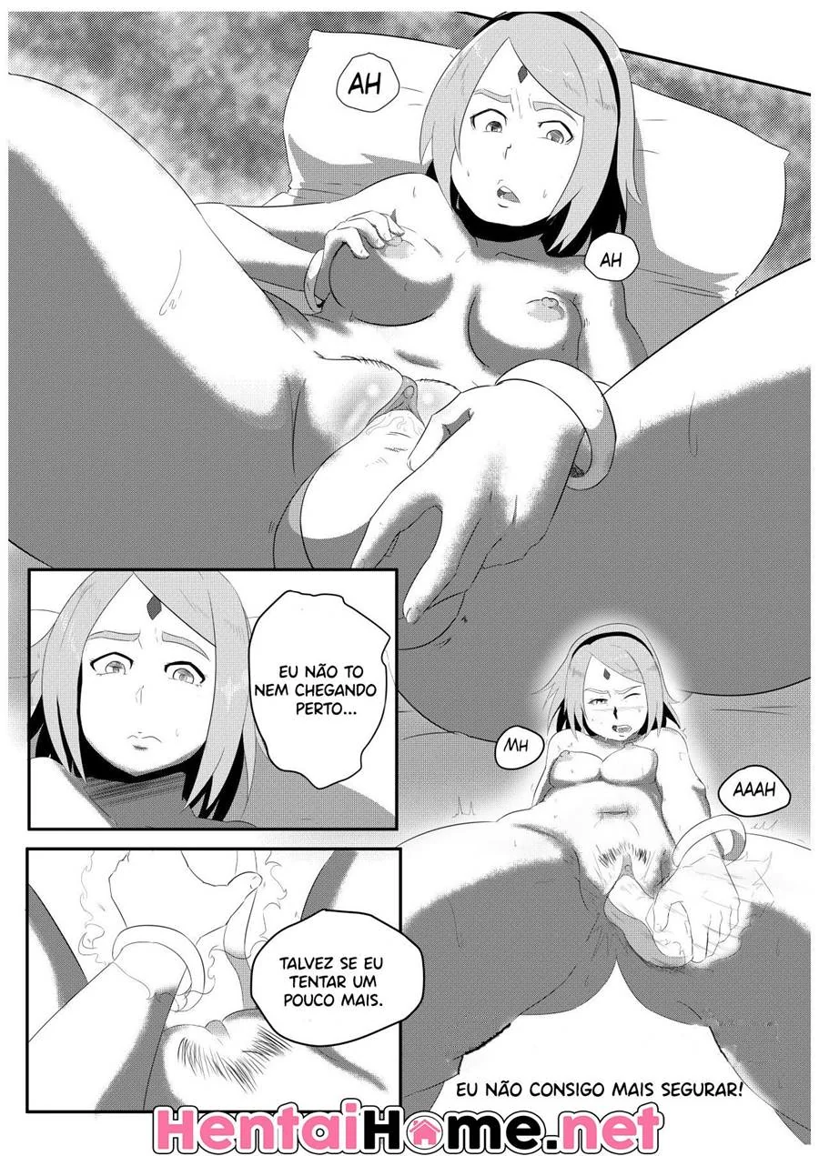 Piranhas Incestuosas: Ino Chupando a Buceta da Mamãe Sakura em Hentai HQ Brasileiro