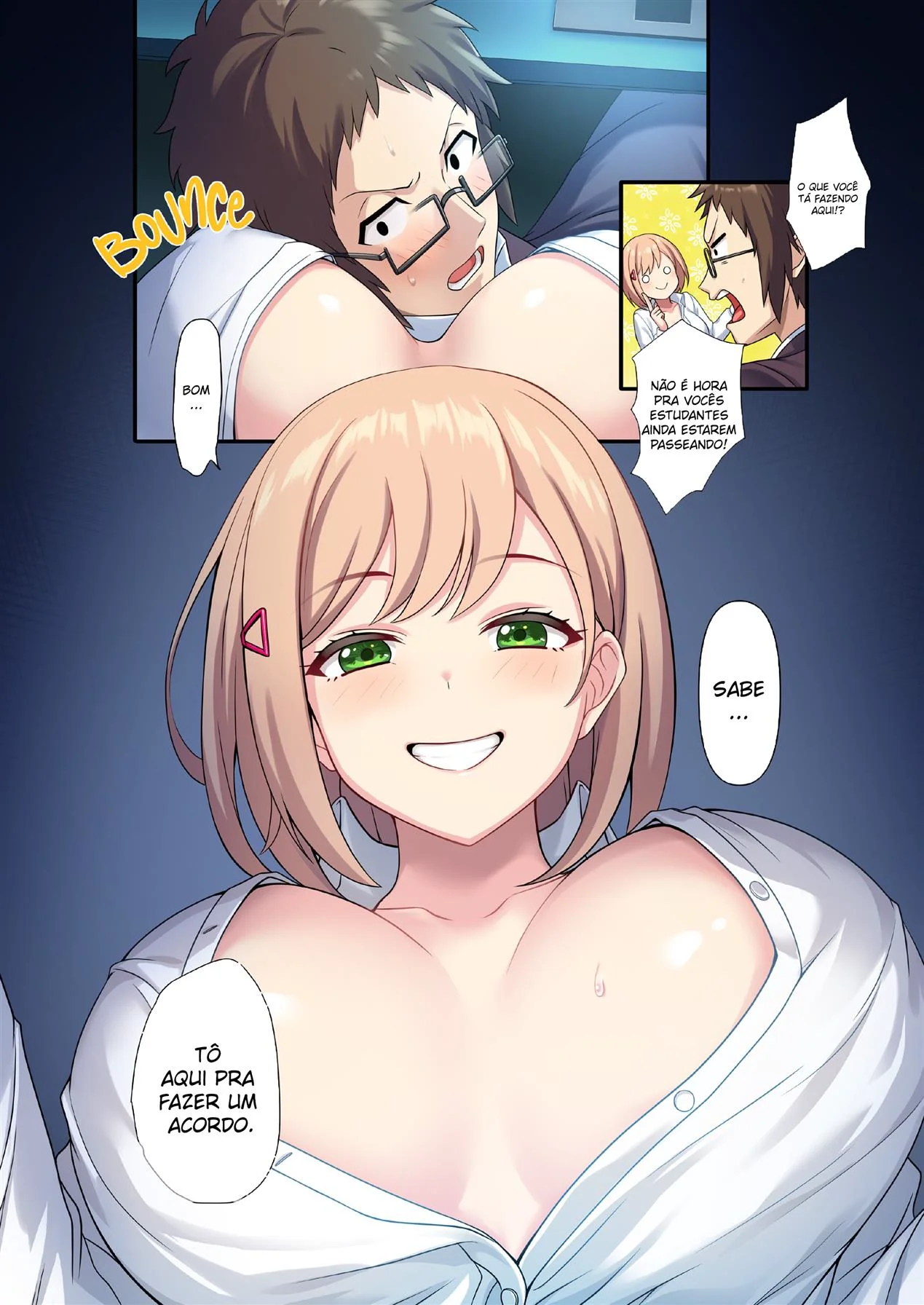 Professor Comedor - Aluna Peituda Sedenta por Notas em Hentai HQ Brasileiro