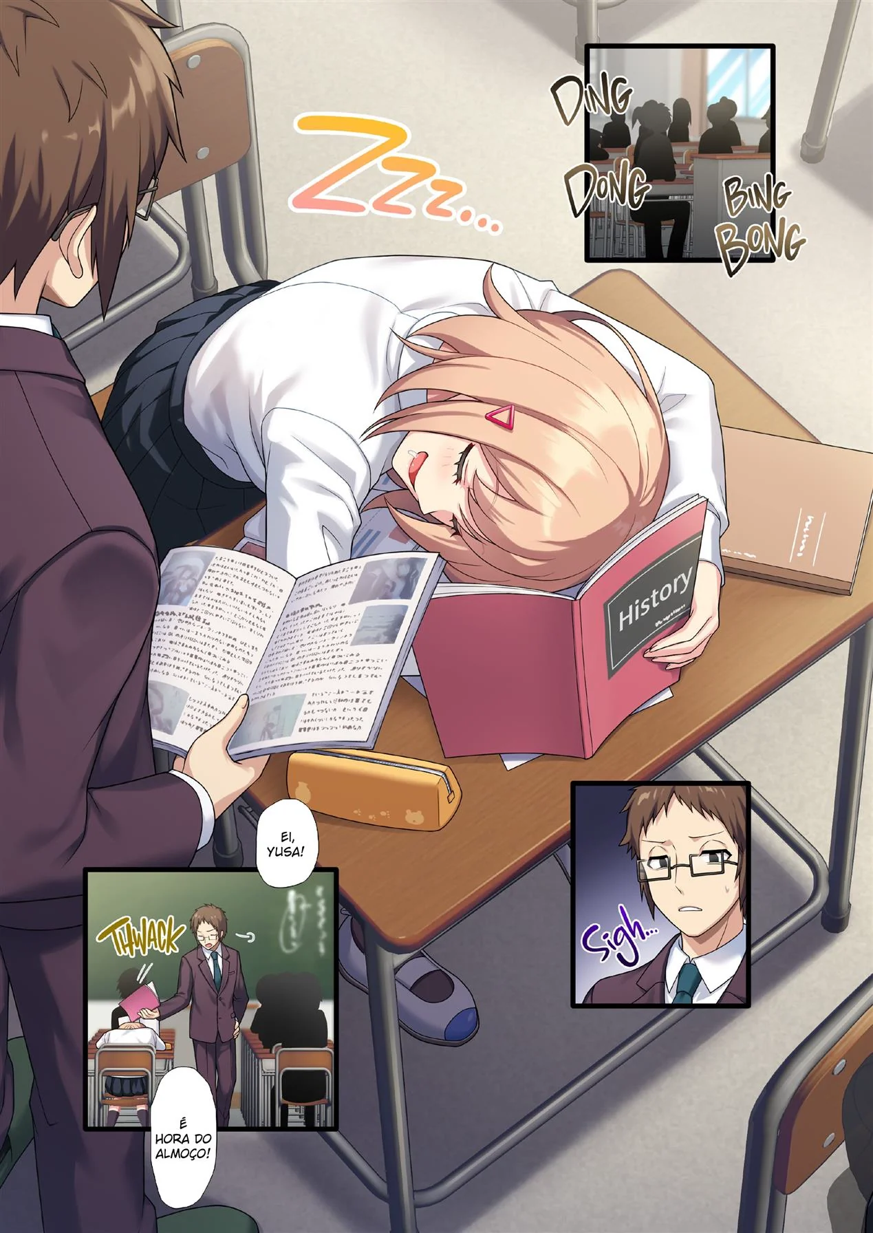 Professor Comedor - Aluna Peituda Sedenta por Notas em Hentai HQ Brasileiro