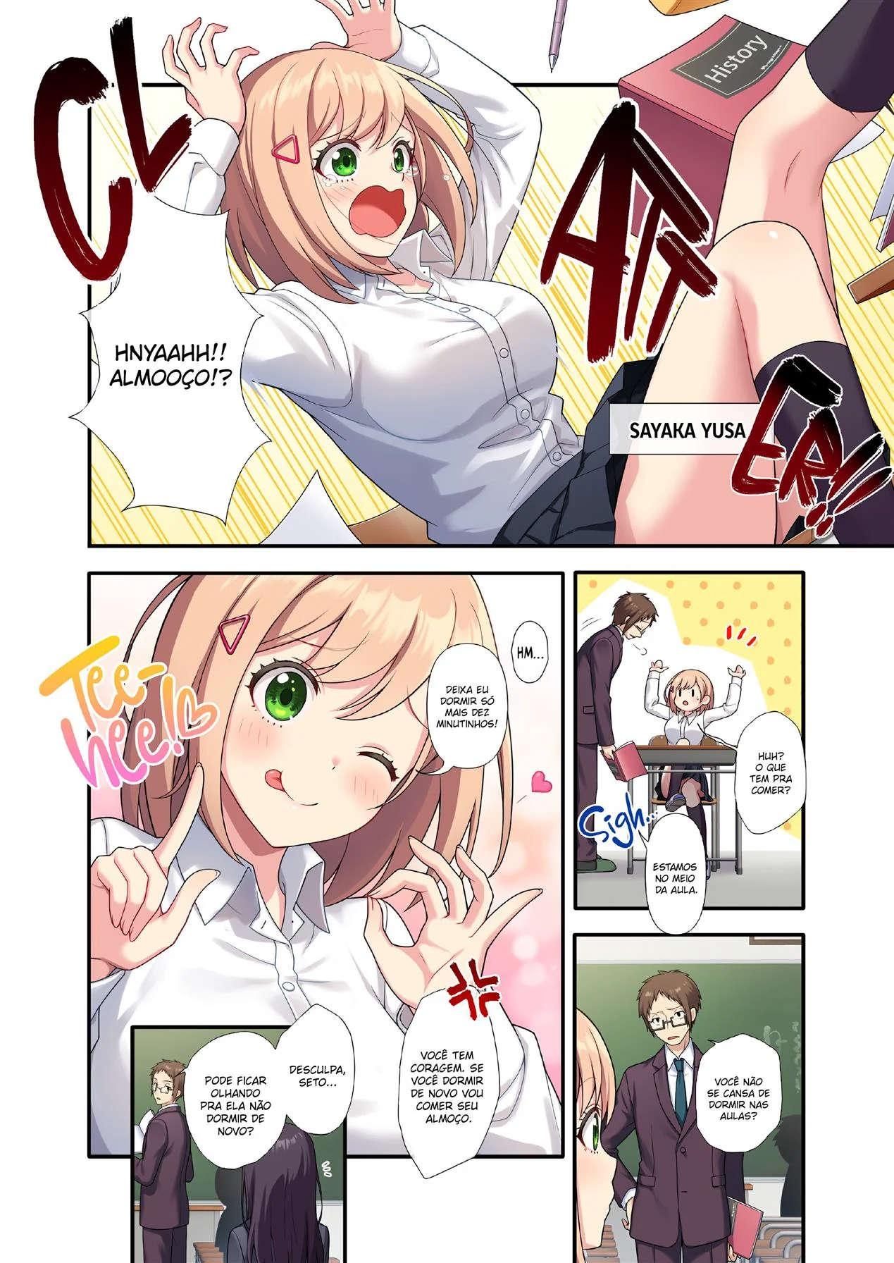 Professor Comedor - Aluna Peituda Sedenta por Notas em Hentai HQ Brasileiro