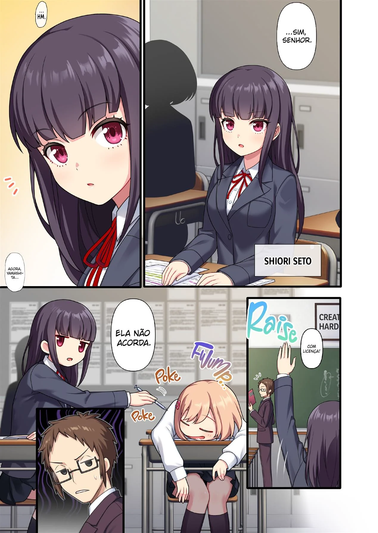 Professor Comedor - Aluna Peituda Sedenta por Notas em Hentai HQ Brasileiro