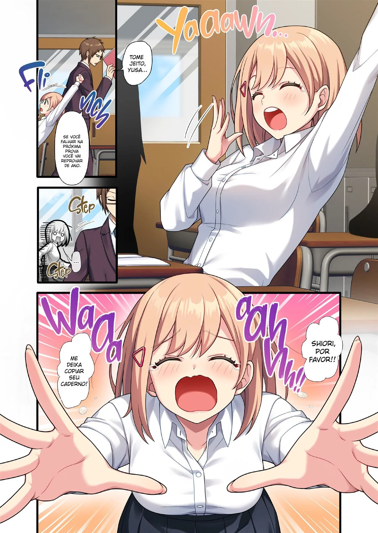 Professor Comedor - Aluna Peituda Sedenta por Notas em Hentai HQ Brasileiro