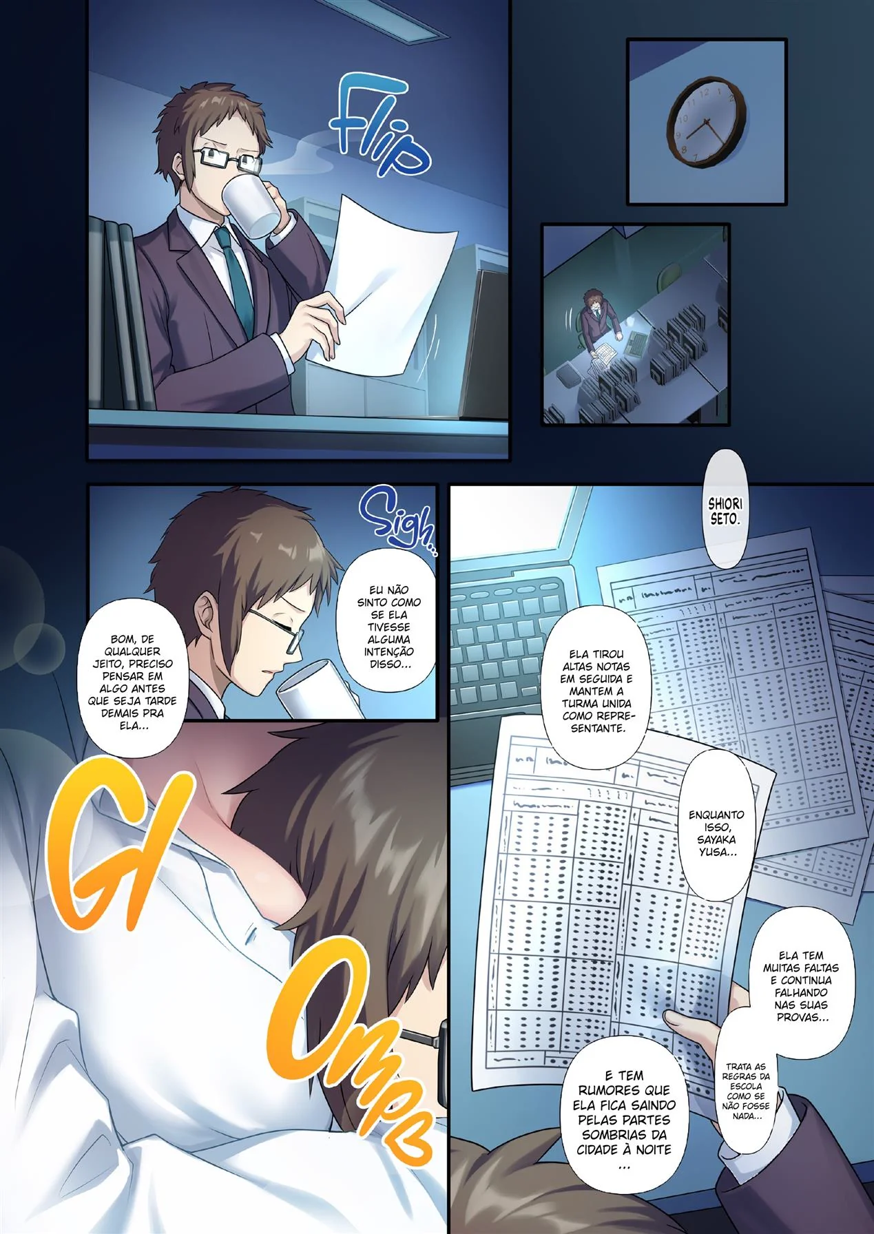 Professor Comedor - Aluna Peituda Sedenta por Notas em Hentai HQ Brasileiro