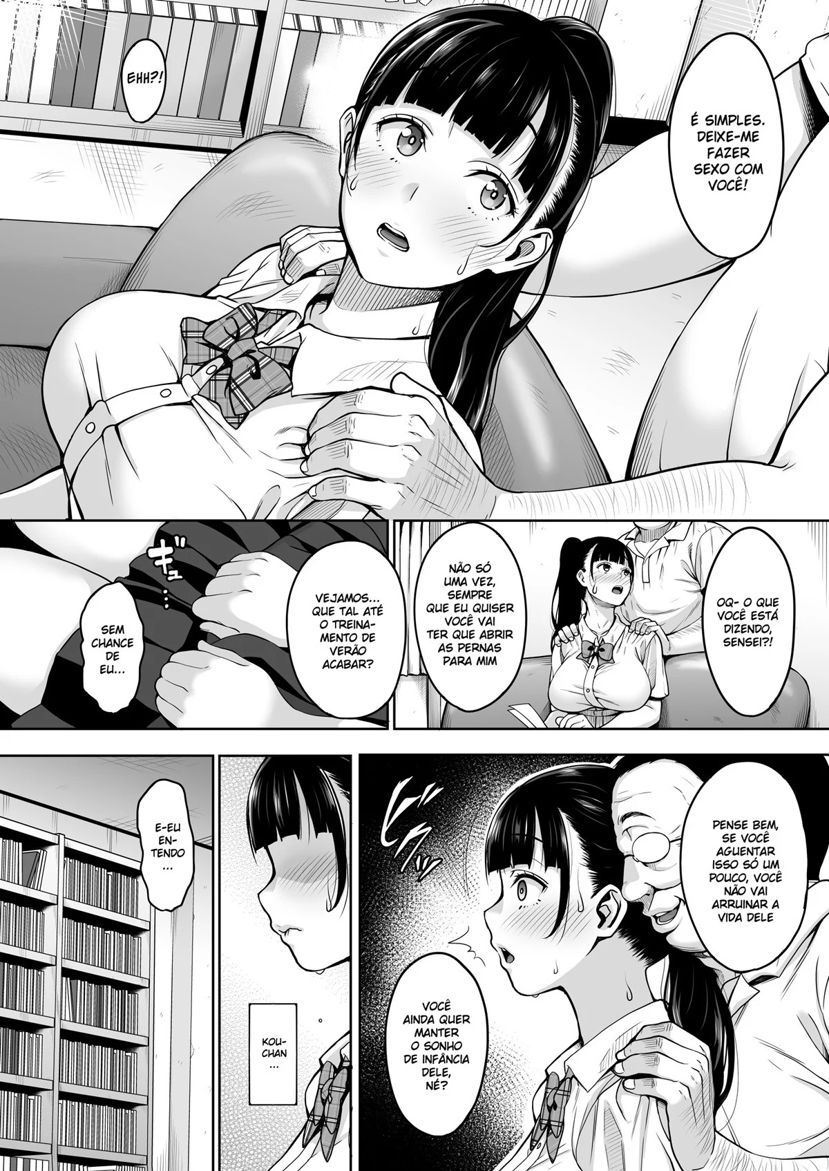 Professor Tarado: Chantageando e Estuprando sua Aluna Piranha em Hentai HQ Brasileiro