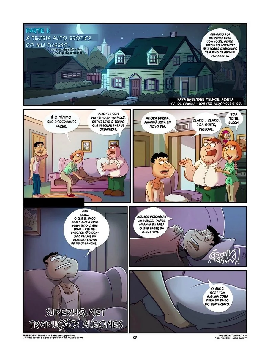 Quagmire na Casa do Peter - Uma Paródia Hentai HQ Cheia de Pica, Buceta e Putaria em HQ Brasileiro