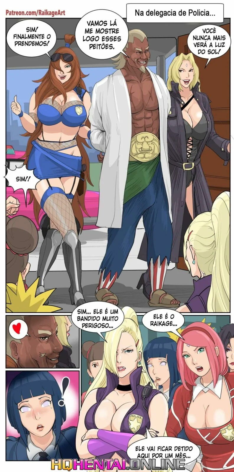 Raikage e as Piranhas da Delegacia - Sedução com Piroca em HQ Brasileiro Raikage e as Piranhas da Delegacia - Sedução com Piroca em HQ Brasileiro