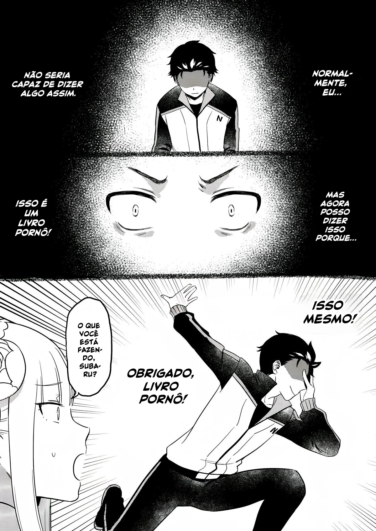 Re Zero Kara Hajimeru: Emilia descobre como os bebês são feitos com Subaru Natsuki" em Anime Hentai HQ Brasileiro