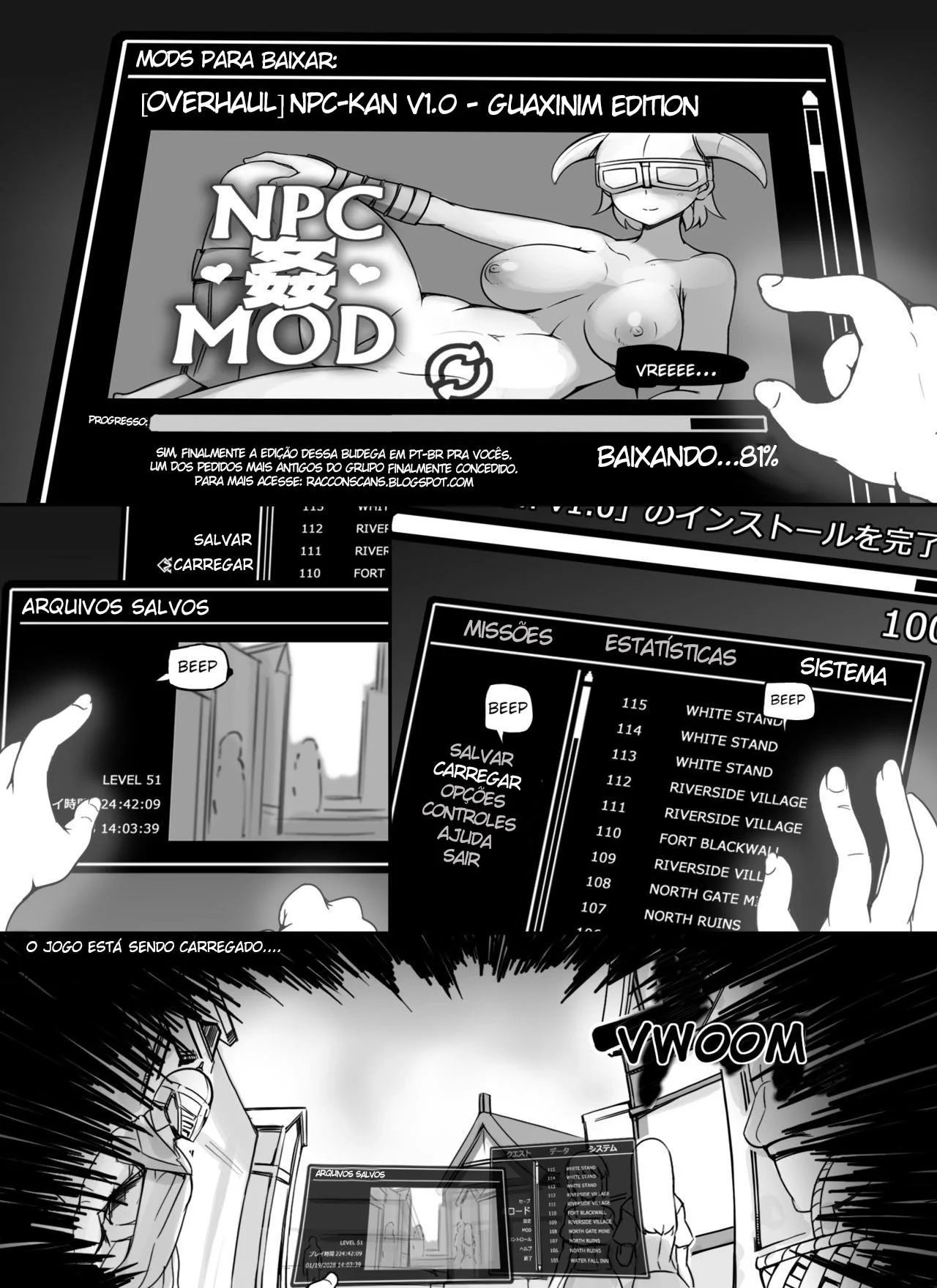 Realidade Virtual: Piranhas em busca de Pica em HQ Brasileiro