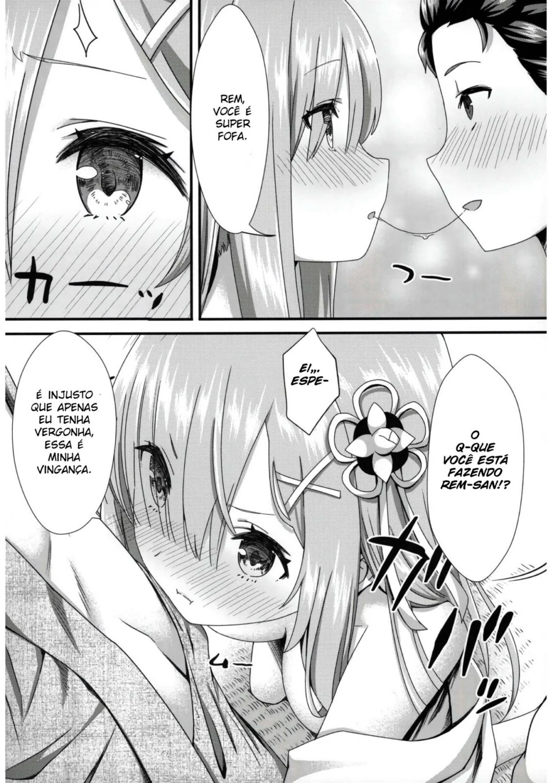 Rem da Buceta Apertada metendo com Subaru em Hentai HQ Brasileiro