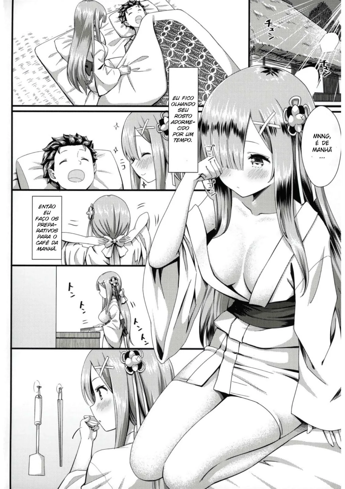 Rem da Buceta Apertada metendo com Subaru em Hentai HQ Brasileiro