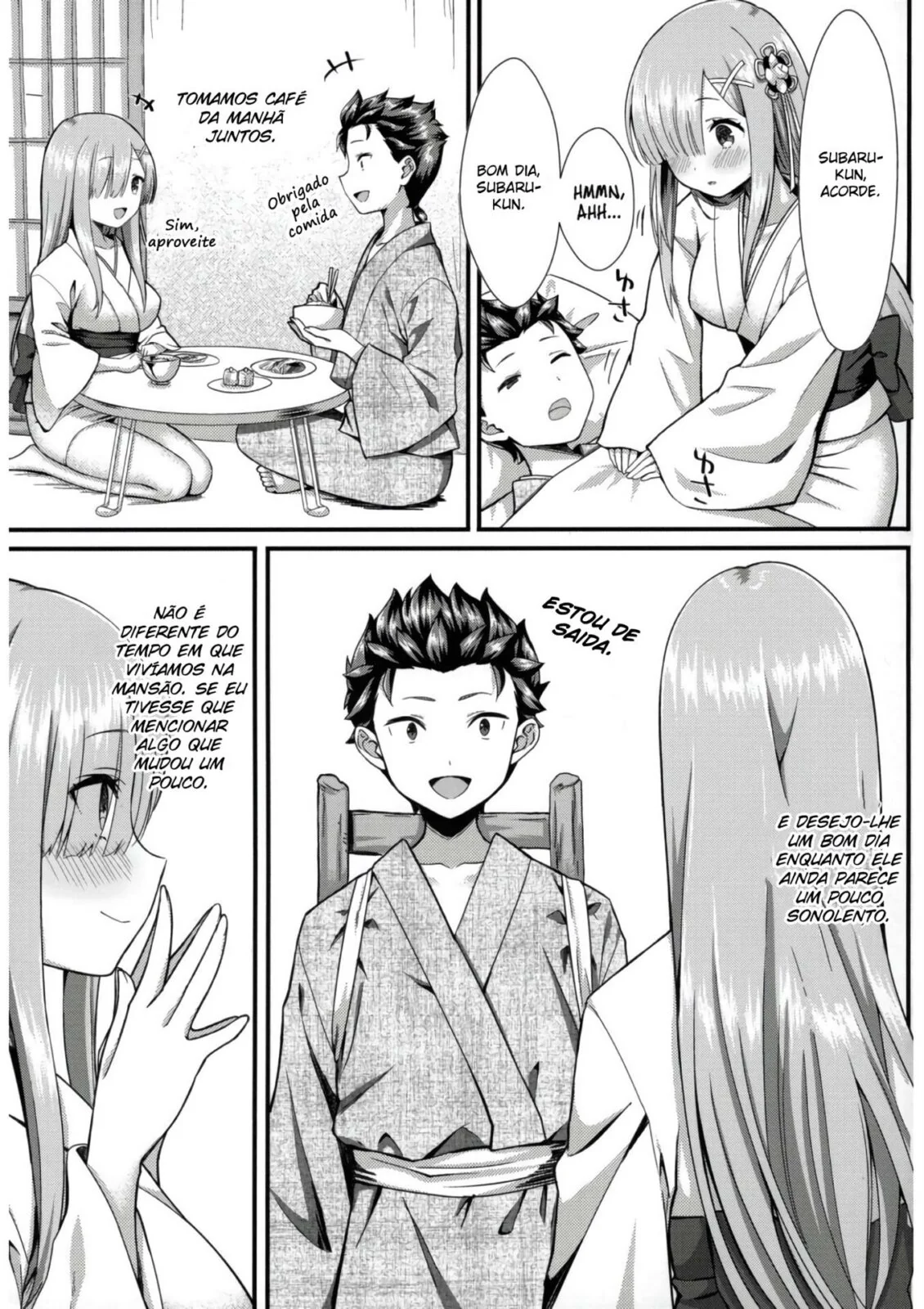 Rem da Buceta Apertada metendo com Subaru em Hentai HQ Brasileiro